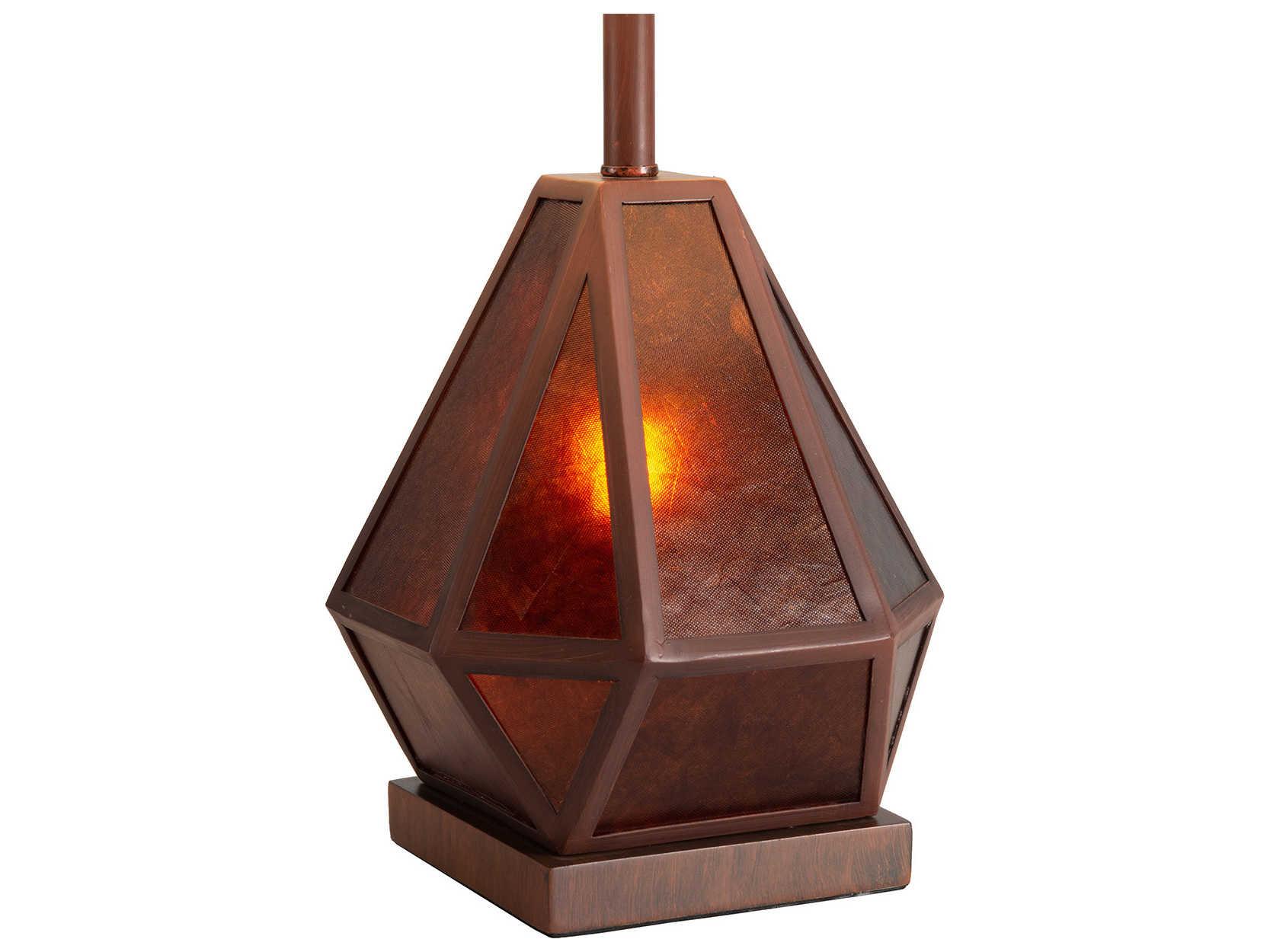 Nova Artifact Bronze Dark Brown Amber Mica Buffet Lamp
