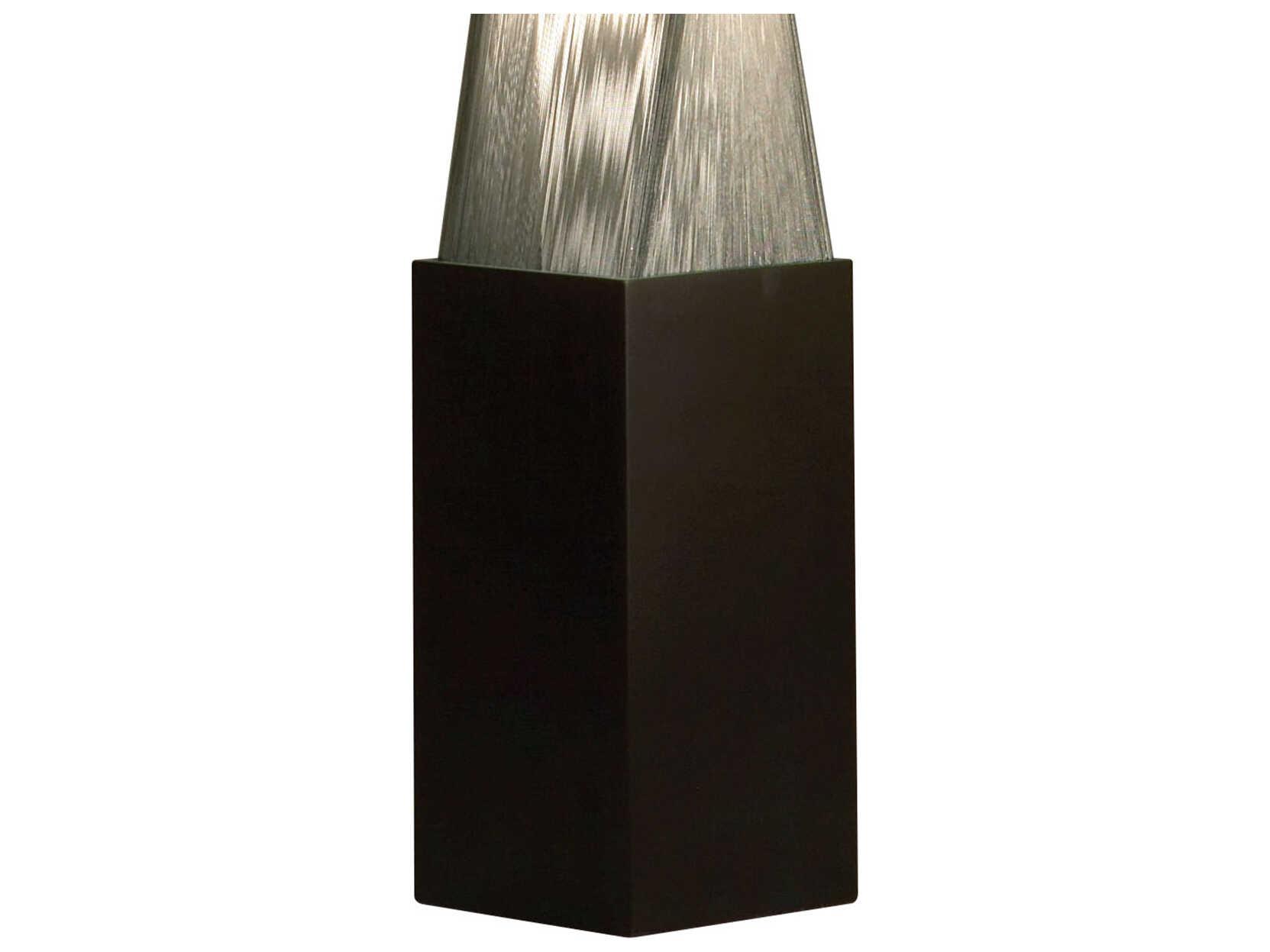 Nova Torque Espresso Satin Nickel Silver Fabric String Brown Floor Lamp