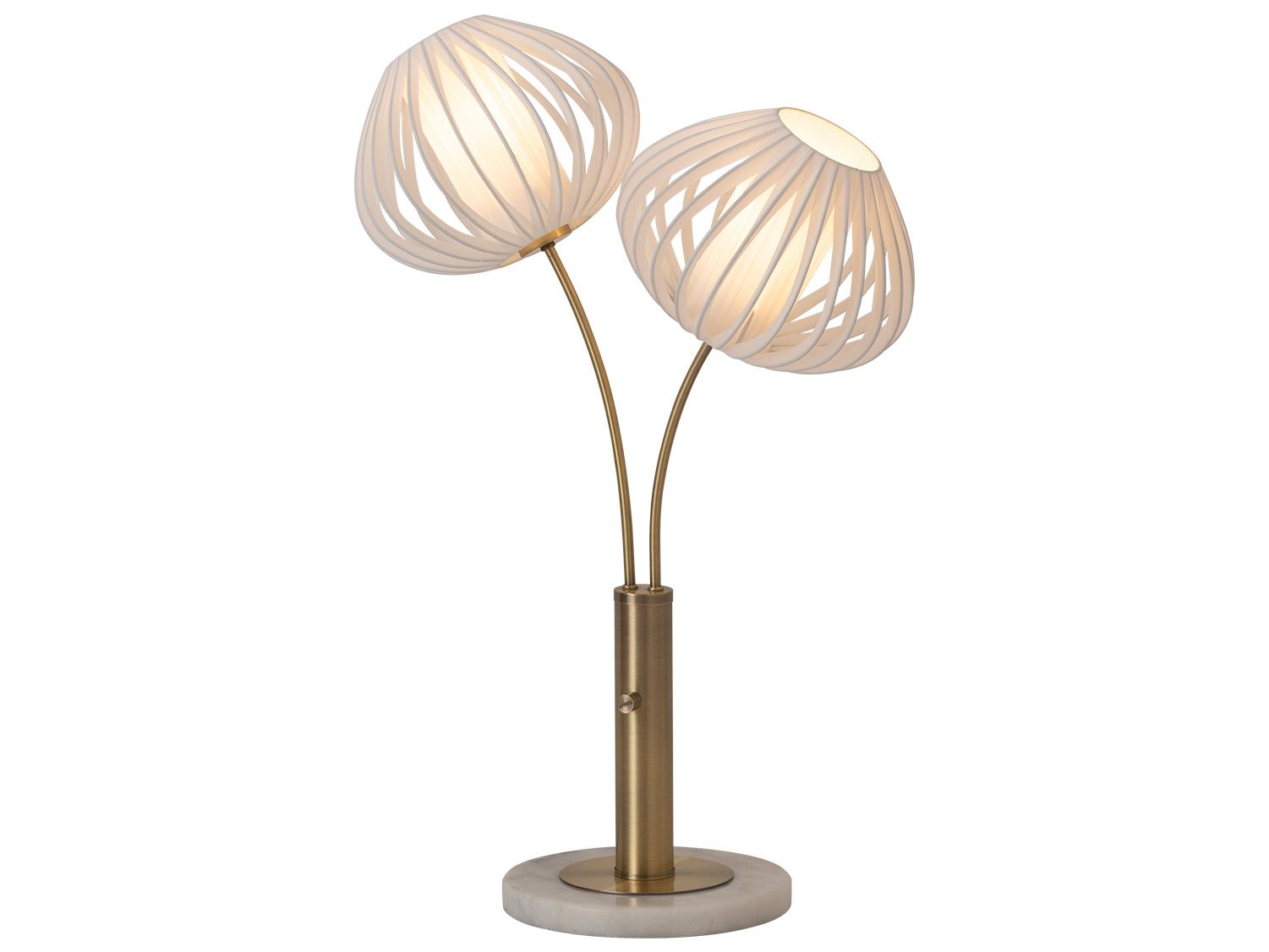Nova Bloom Weathered Brass Buffet Lamp