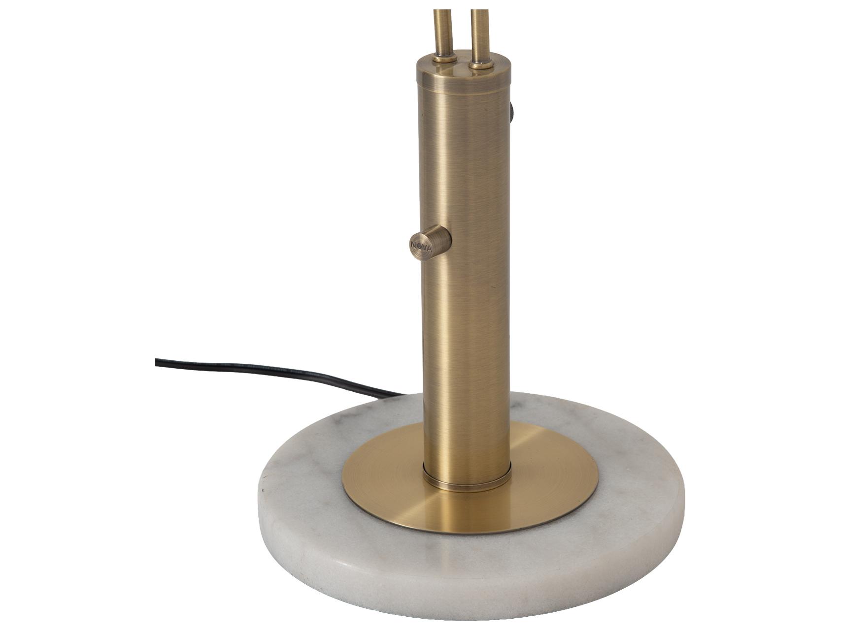 Nova Bloom Weathered Brass Buffet Lamp