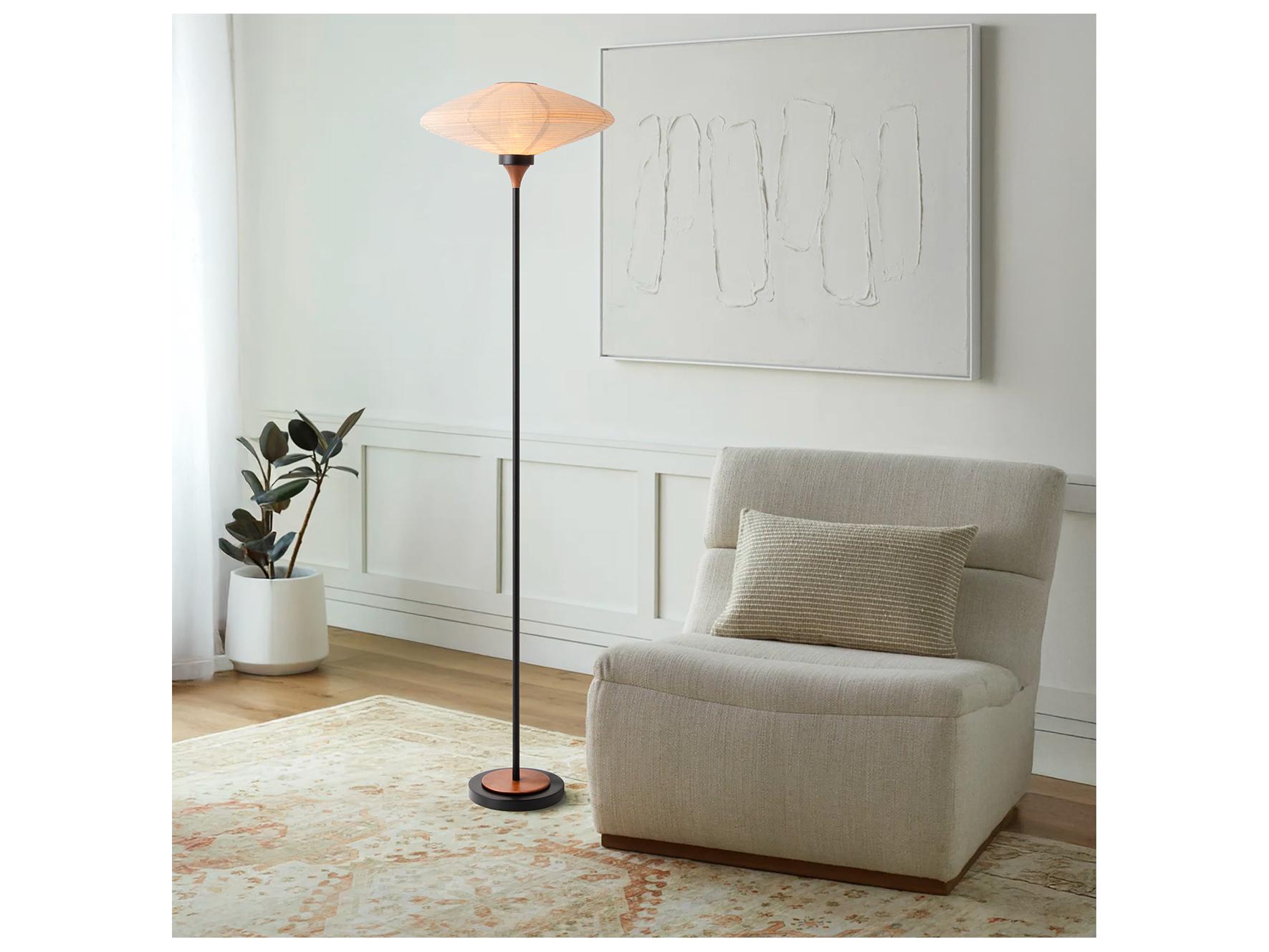 Nova Roswell Matte Black Floor Lamp