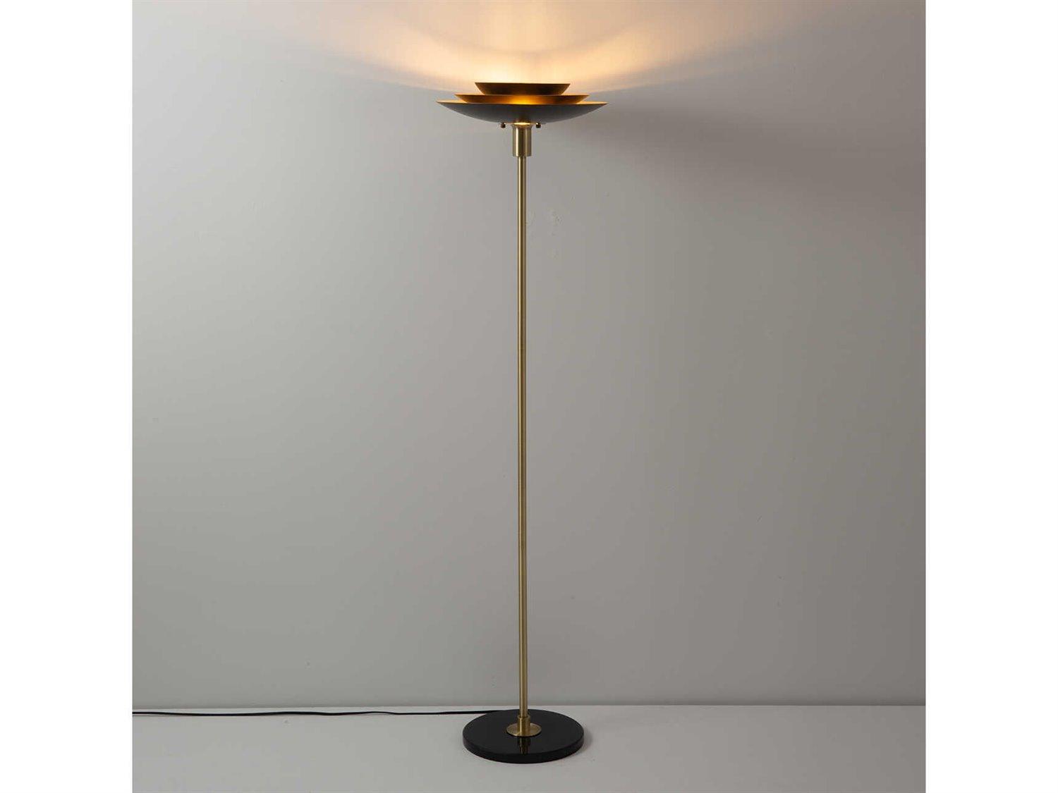 Nova Rancho Mirage Matte Black Steel Floor Lamp