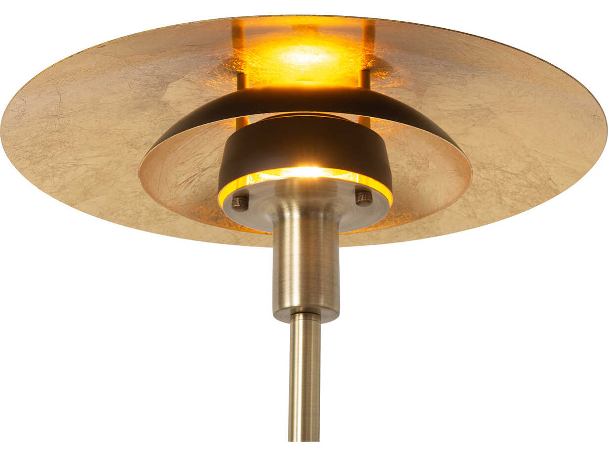 Nova Rancho Mirage Matte Black Weathered Brass Steel Floor Lamp