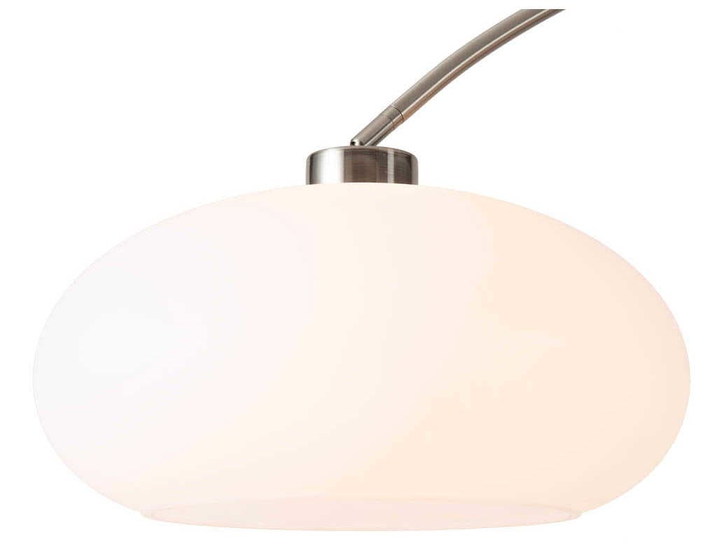 Nova Historical Re-Issue Morelli Satin Nickel Matte Black White Lucite Floor Lamp