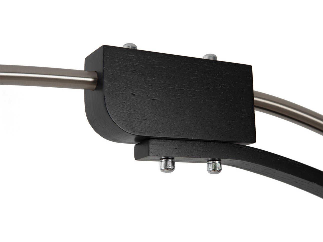 Nova Historical Re-Issue Morelli Satin Nickel Matte Black White Lucite Floor Lamp