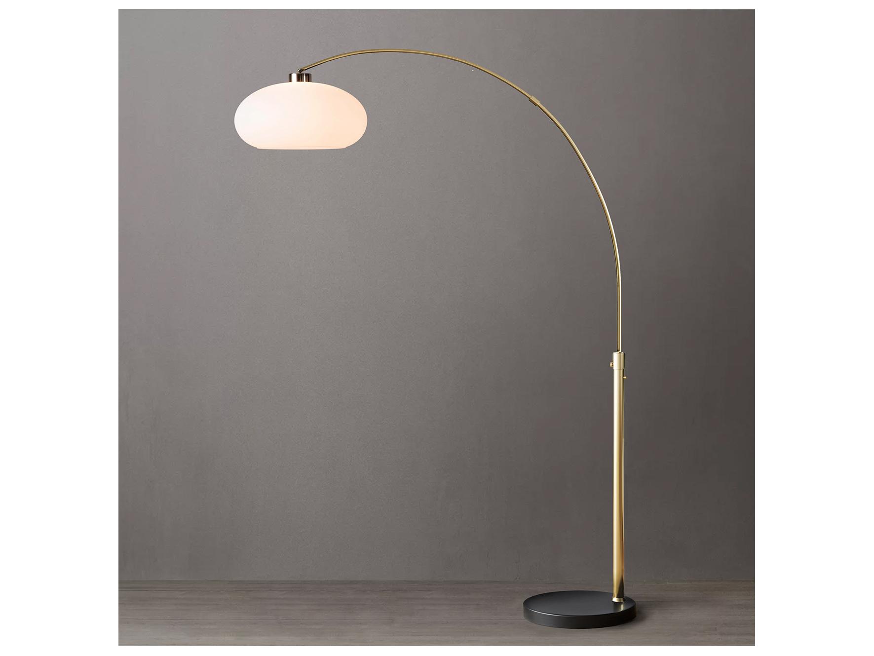 Nova Morelli Weathered Brass And Matte Black Floor Lamp