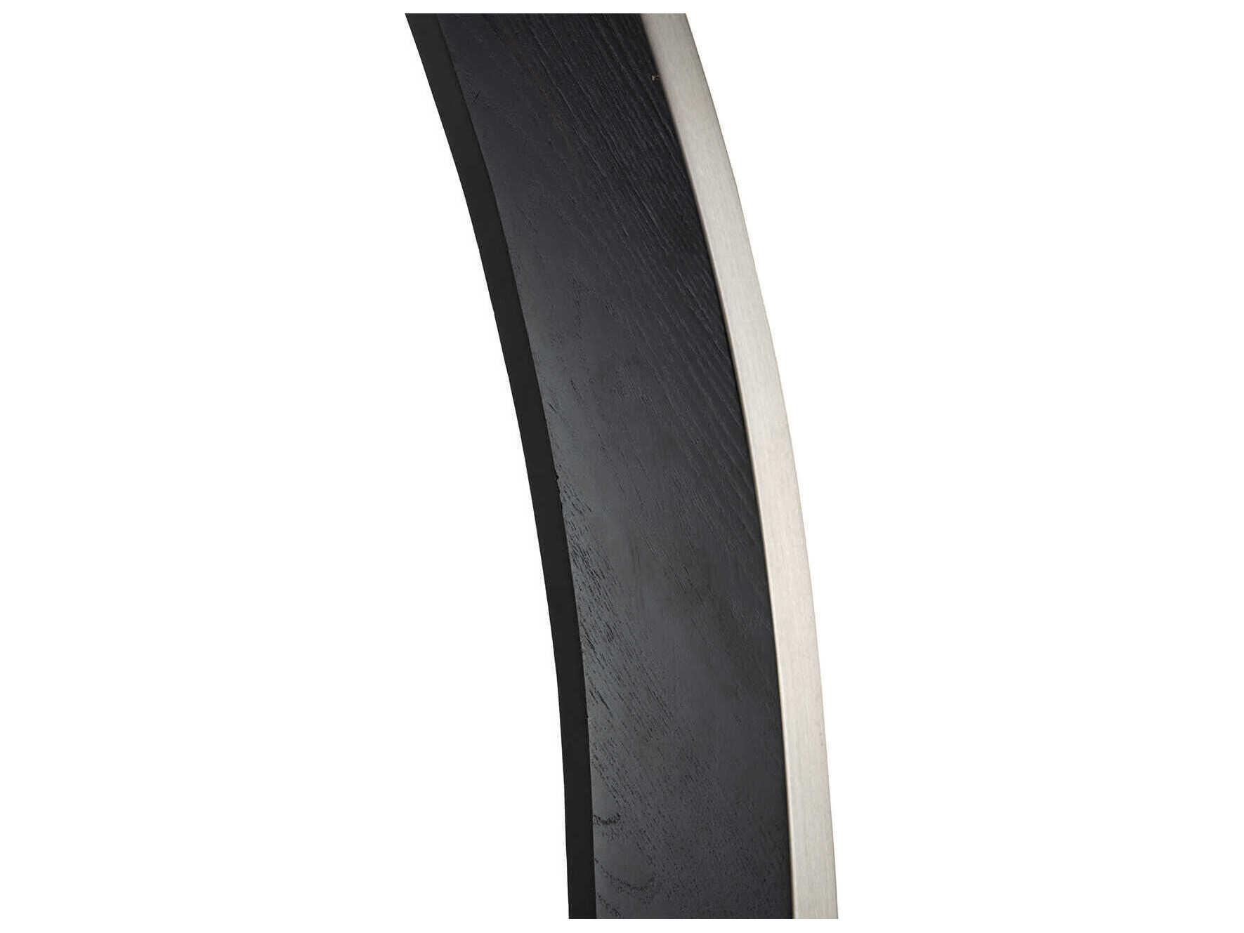 Nova Historical Re-Issue Vaulted Satin Nickel Espresso White Lucite Brass Floor Lamp