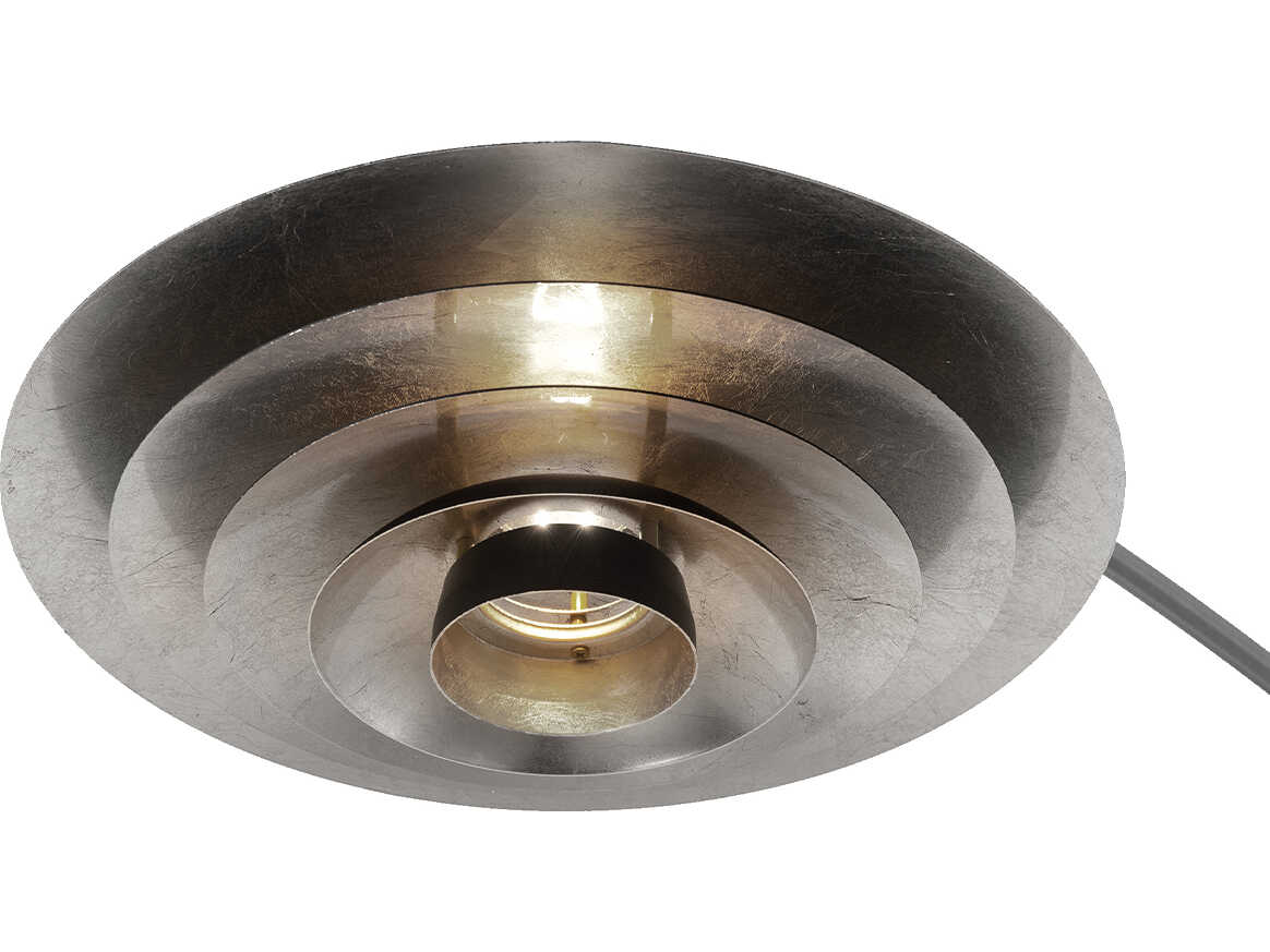 Nova Rancho Mirage Antique Nickel Matte Black Aluminum Floor Lamp