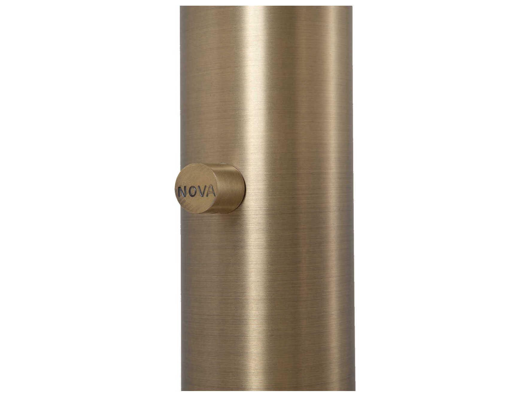 Nova Rancho Mirage Weathered Brass Matte Black Aluminum Floor Lamp