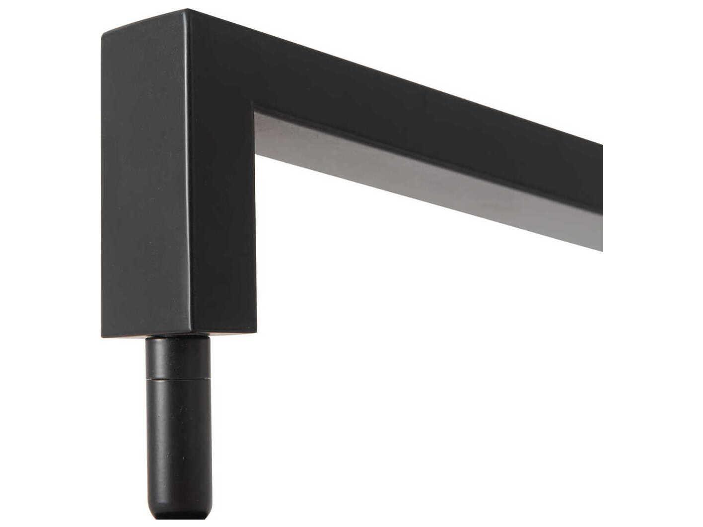 Nova Stretch Black Dark Brown White Linen Floor Lamp