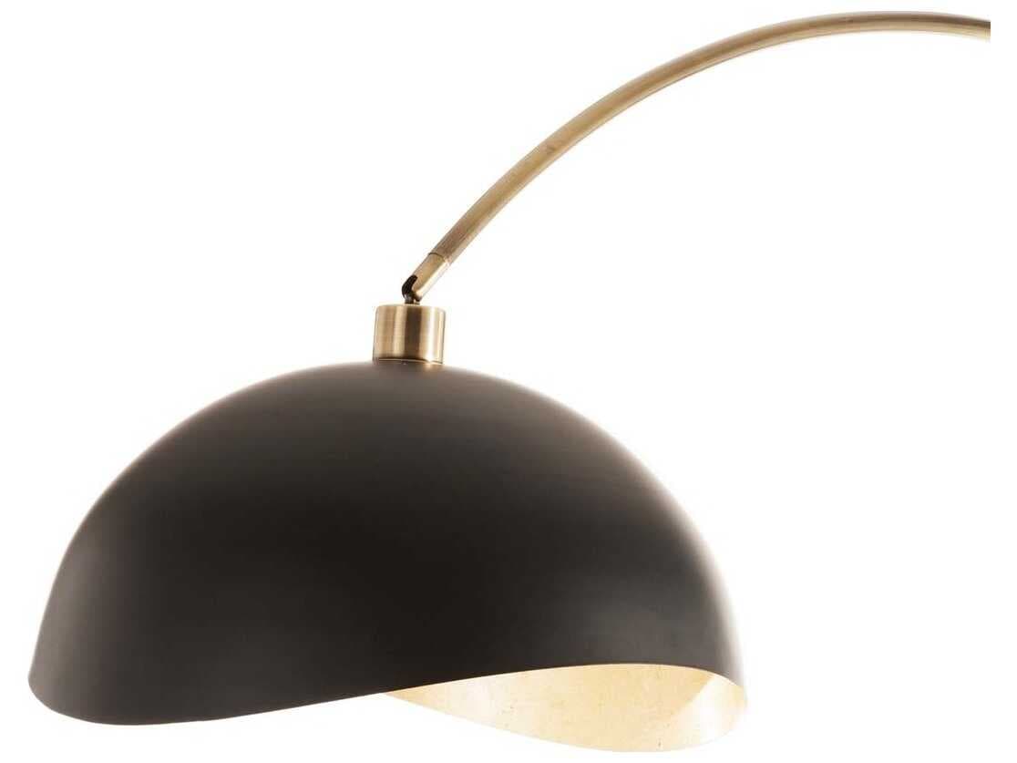 Nova Luna Bella Weathered Brass Black Steel Floor Lamp