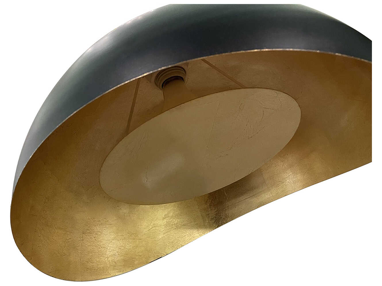 Nova Luna Bella Weathered Brass Black Steel Floor Lamp