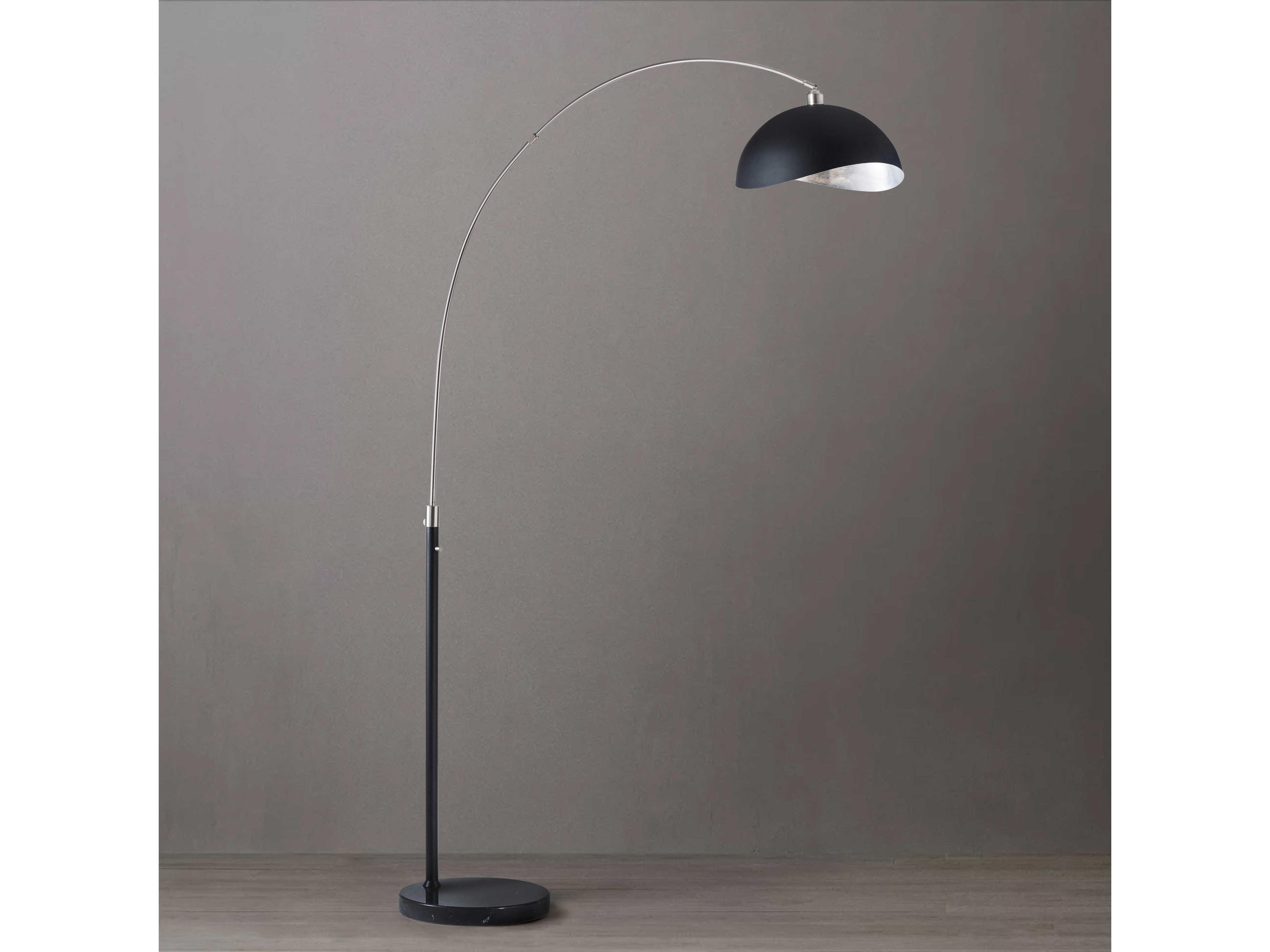 Nova Luna Bella Antique Nickel Brushed Steel Floor Lamp