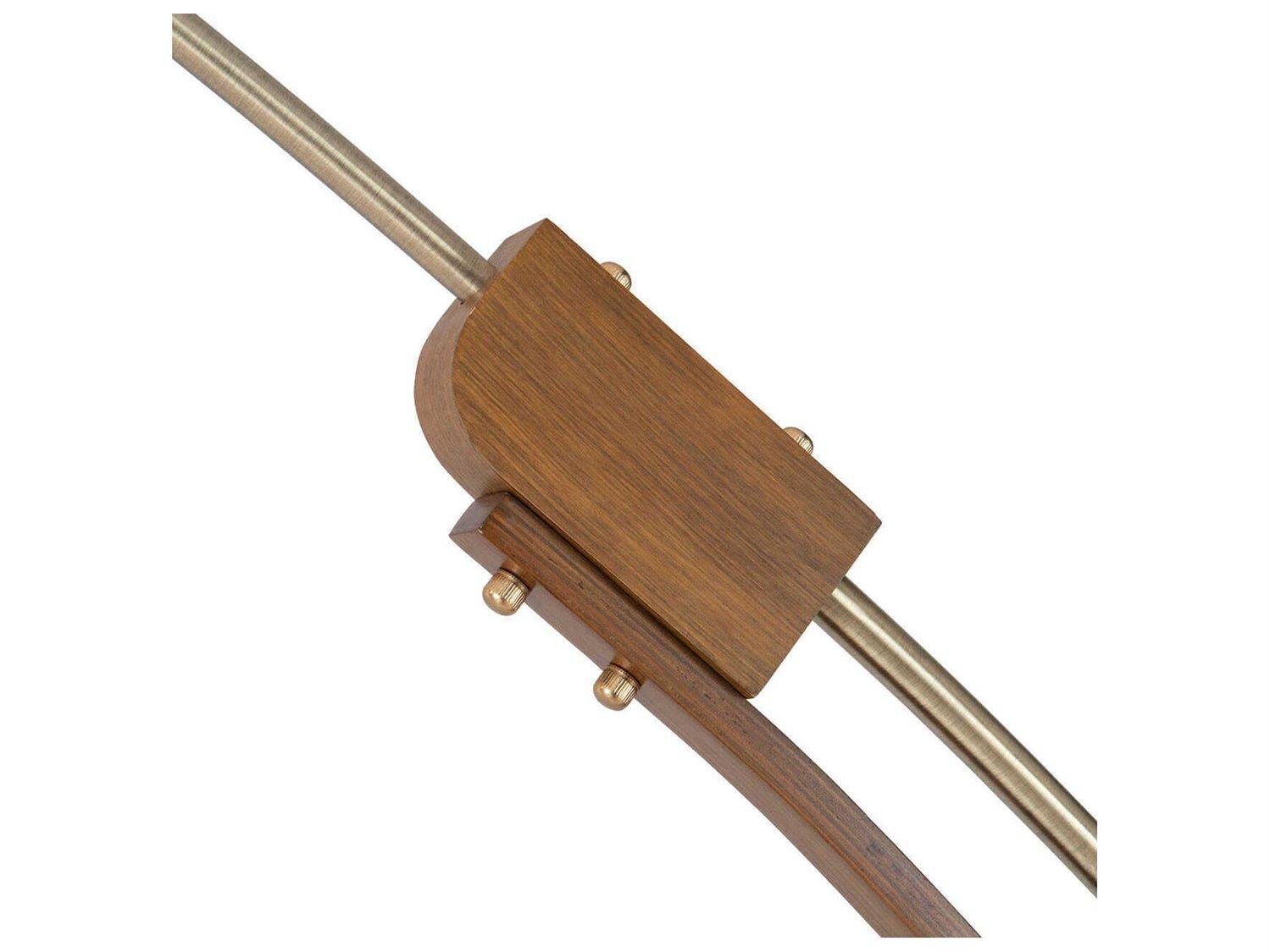 Nova Historical Re-Issue Melmar Weathered Brass White Lucite Floor Lamp