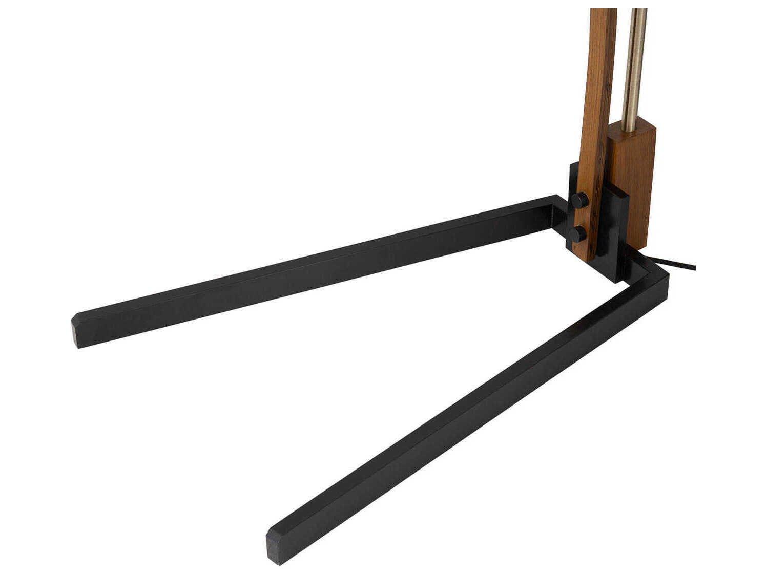 Nova Historical Re-Issue Melmar Weathered Brass White Lucite Floor Lamp