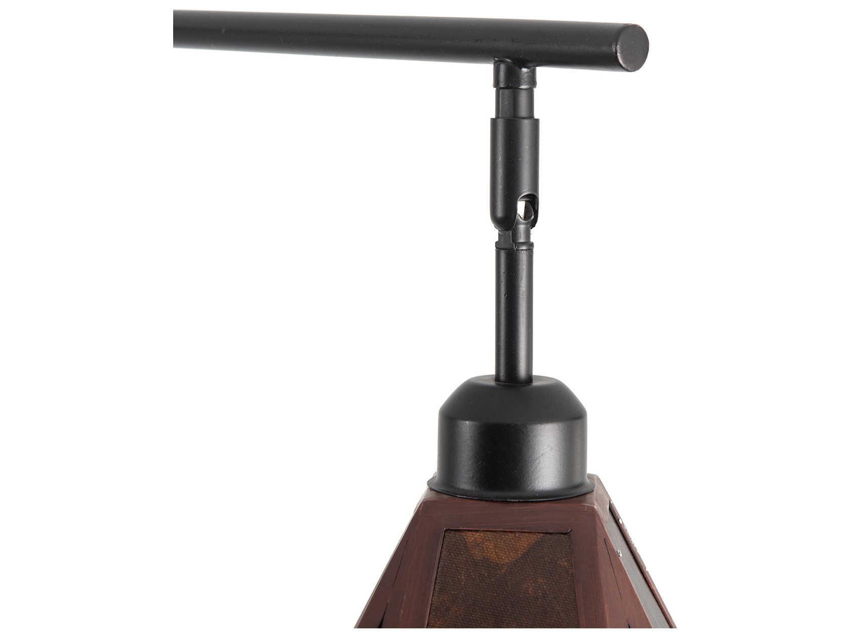 Nova Artifact Bronze Matte Black Amber Mica Brown Floor Lamp