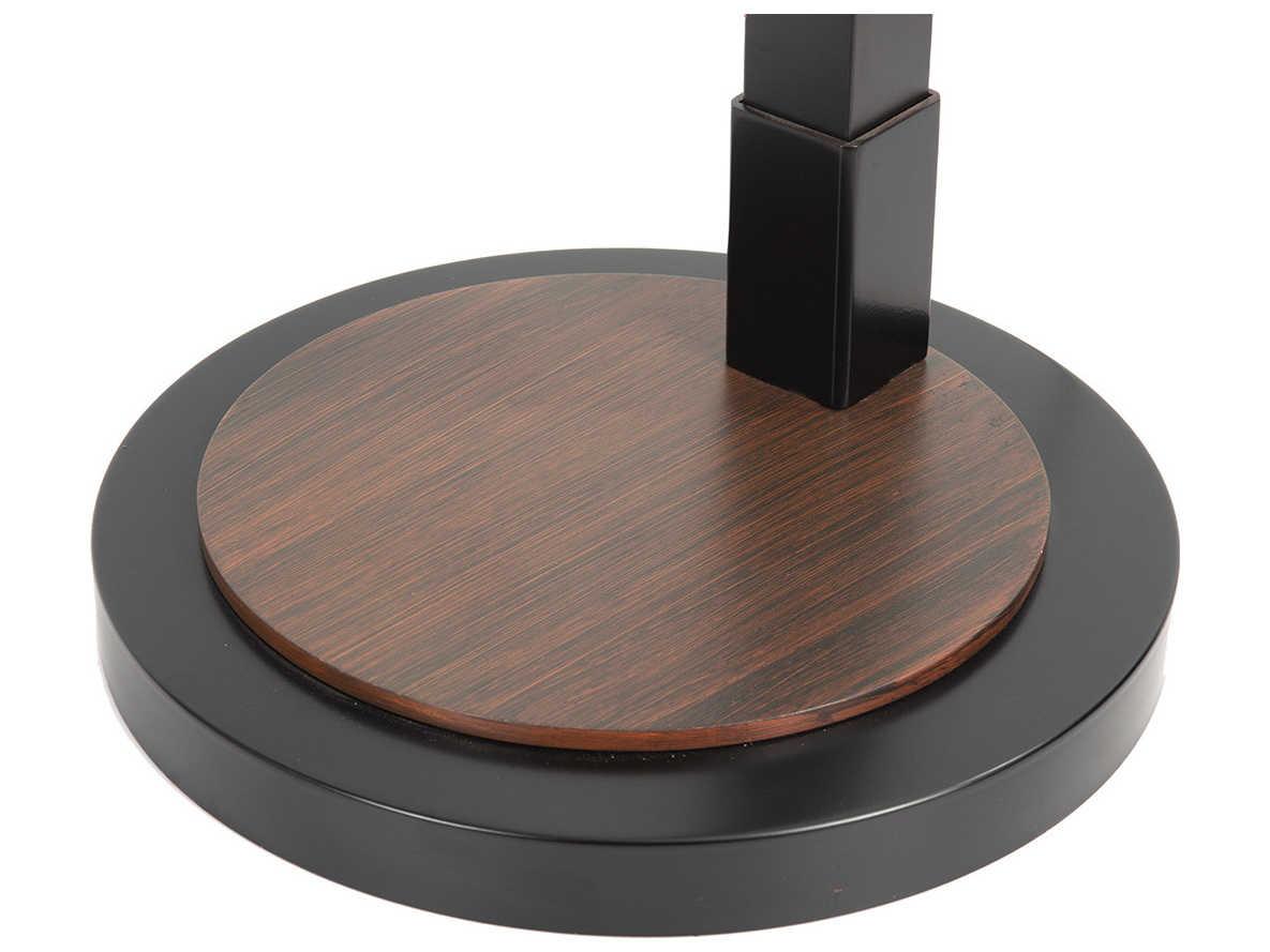 Nova Artifact Bronze Matte Black Amber Mica Brown Floor Lamp