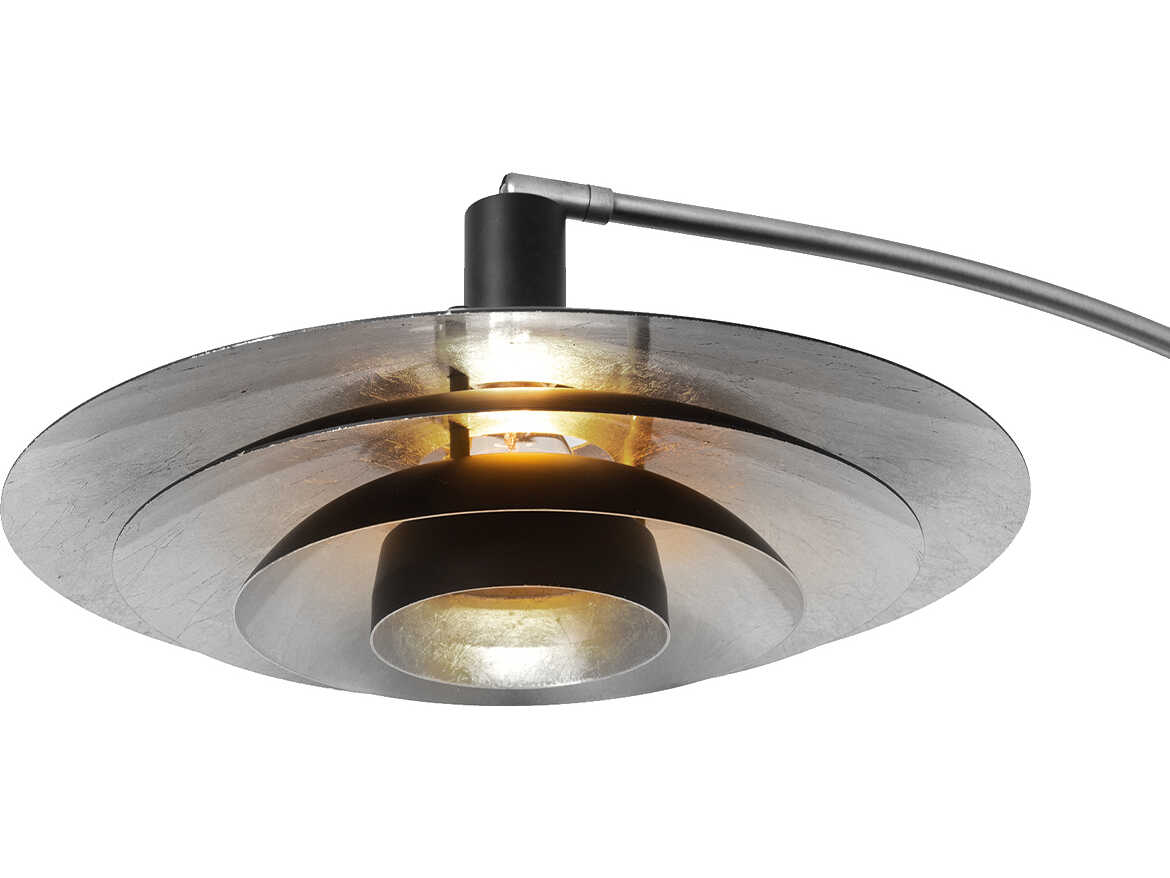 Nova Rancho Mirage Antique Nickel Matte Black Aluminum Floor Lamp