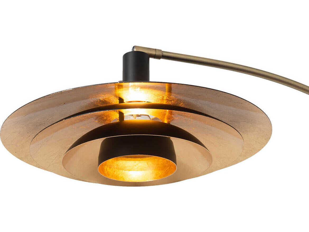 Nova Rancho Mirage Weathered Brass Matte Black Floor Lamp