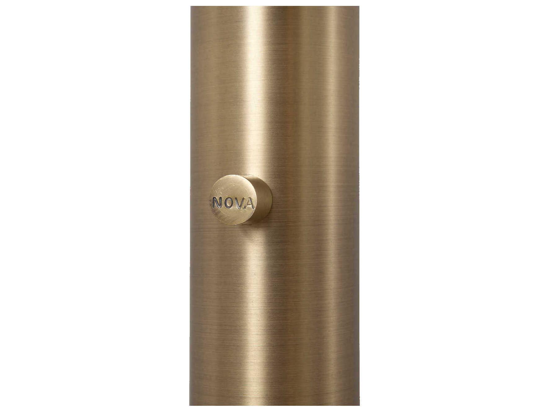 Nova Rancho Mirage Weathered Brass Matte Black Floor Lamp