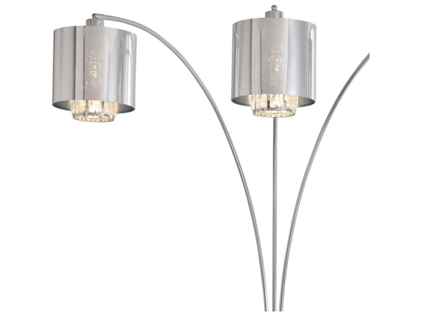 Nova Marilyn Chrome Crystal Floor Lamp