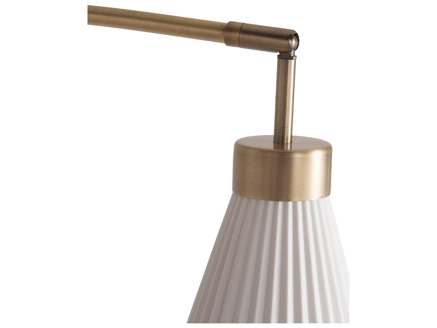 Nova Bone Porcelain Concord Matte Black White Brass Floor Lamp