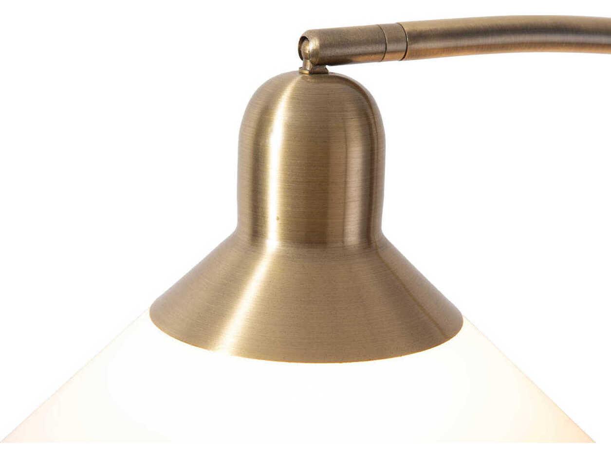 Nova Historical Re-Issue Melmar Weathered Brass White Lucite Floor Lamp