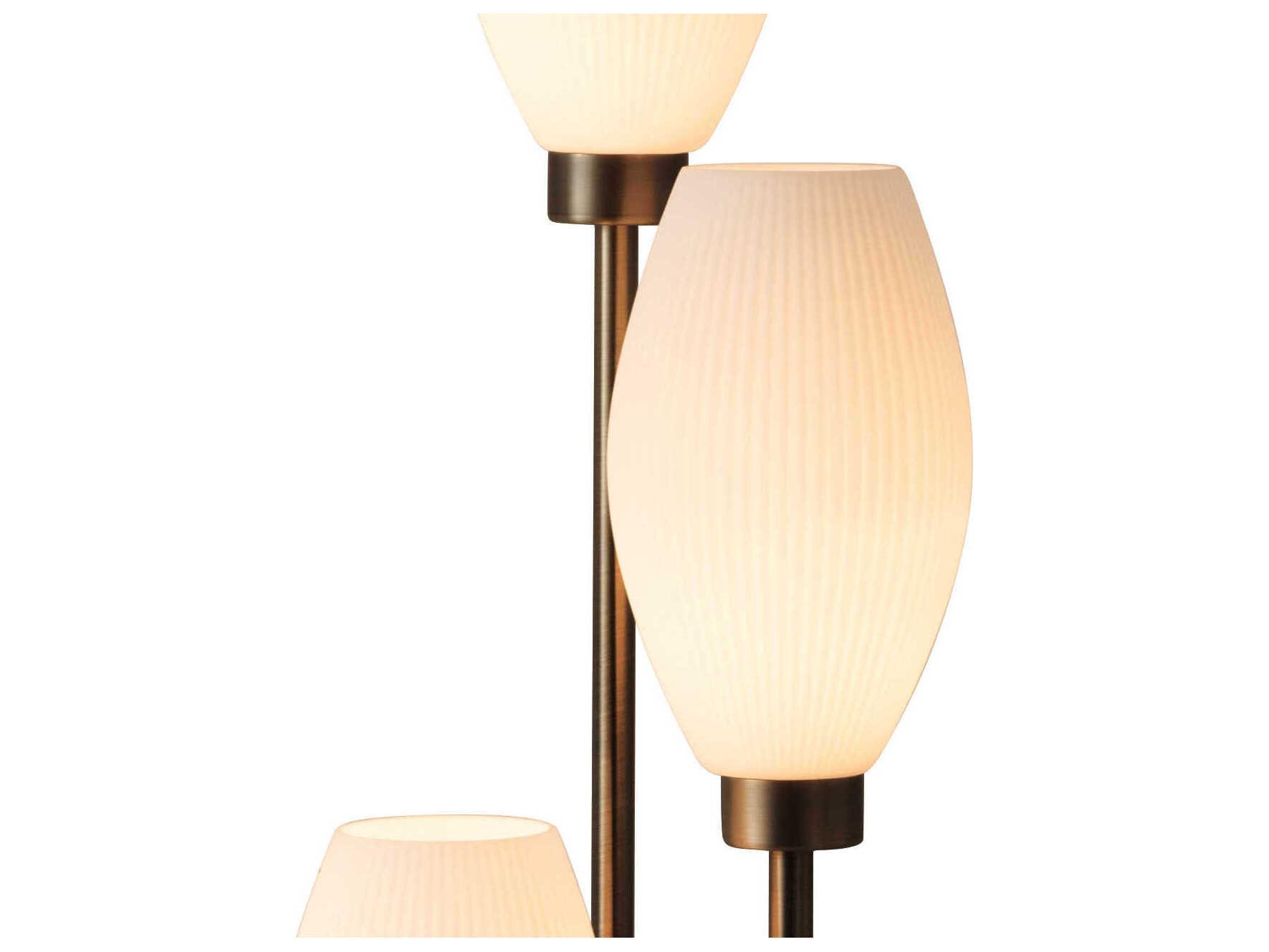 Nova Willows White Matte Black Floor Lamp