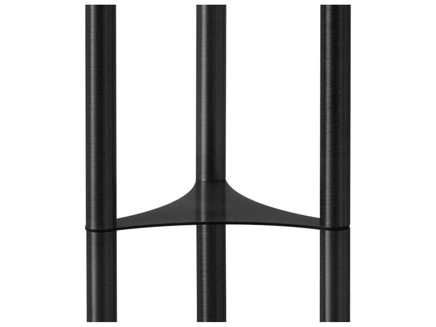 Nova Willows White Matte Black Floor Lamp