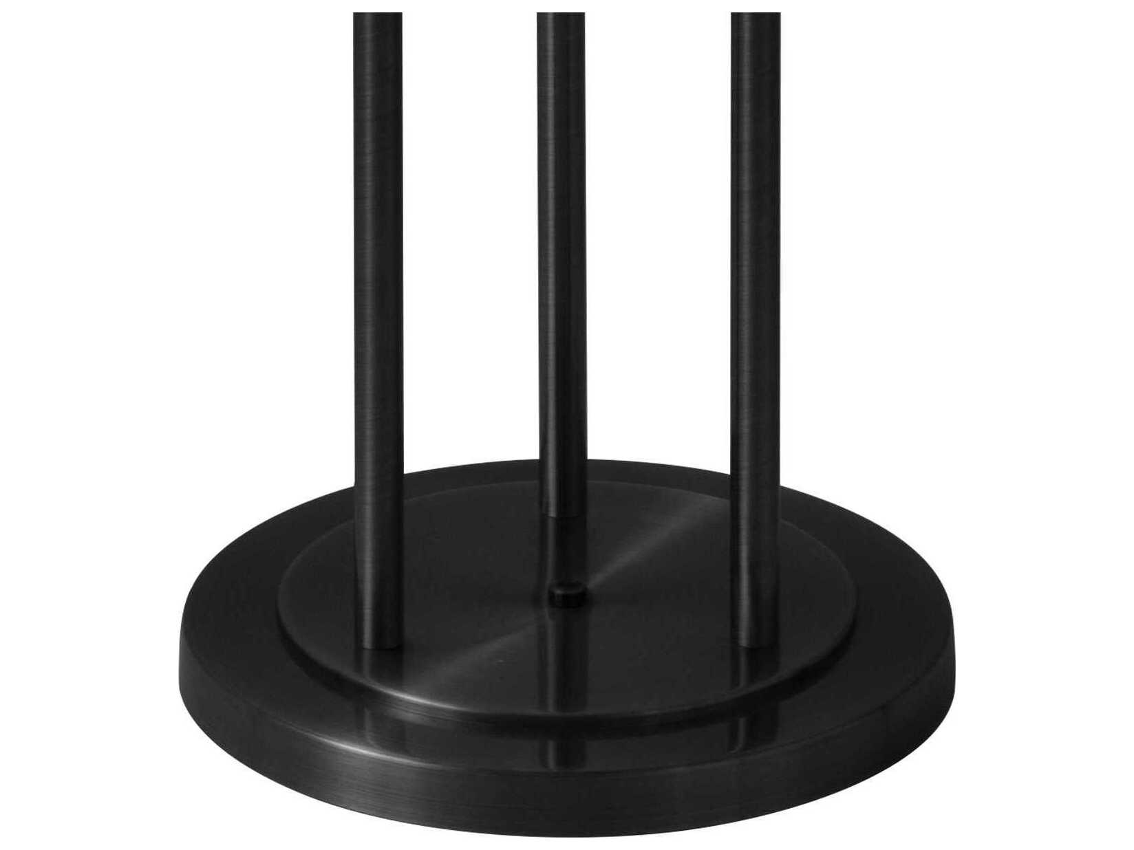 Nova Willows White Matte Black Floor Lamp