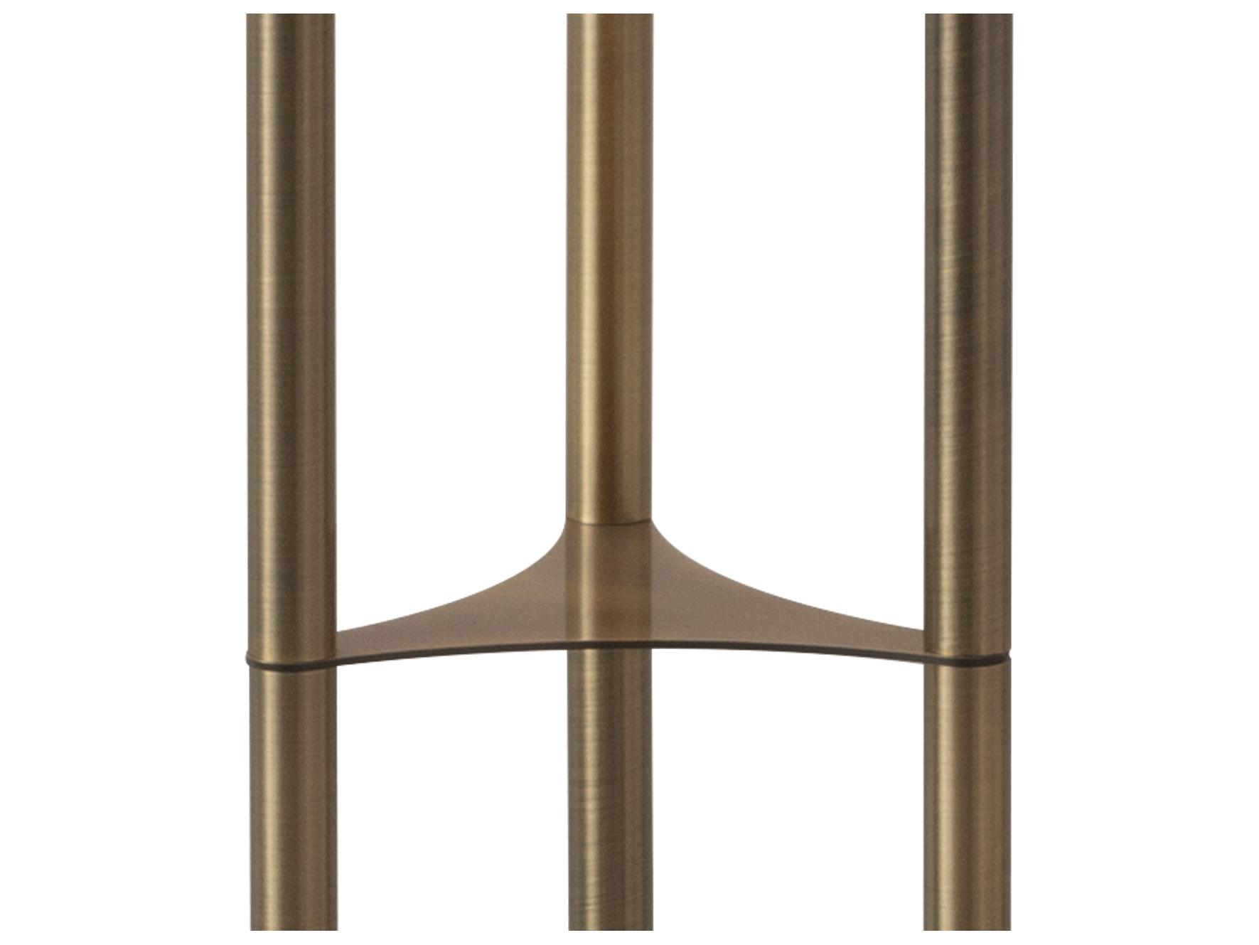 Nova Willows White Weathered Brass Floor Lamp