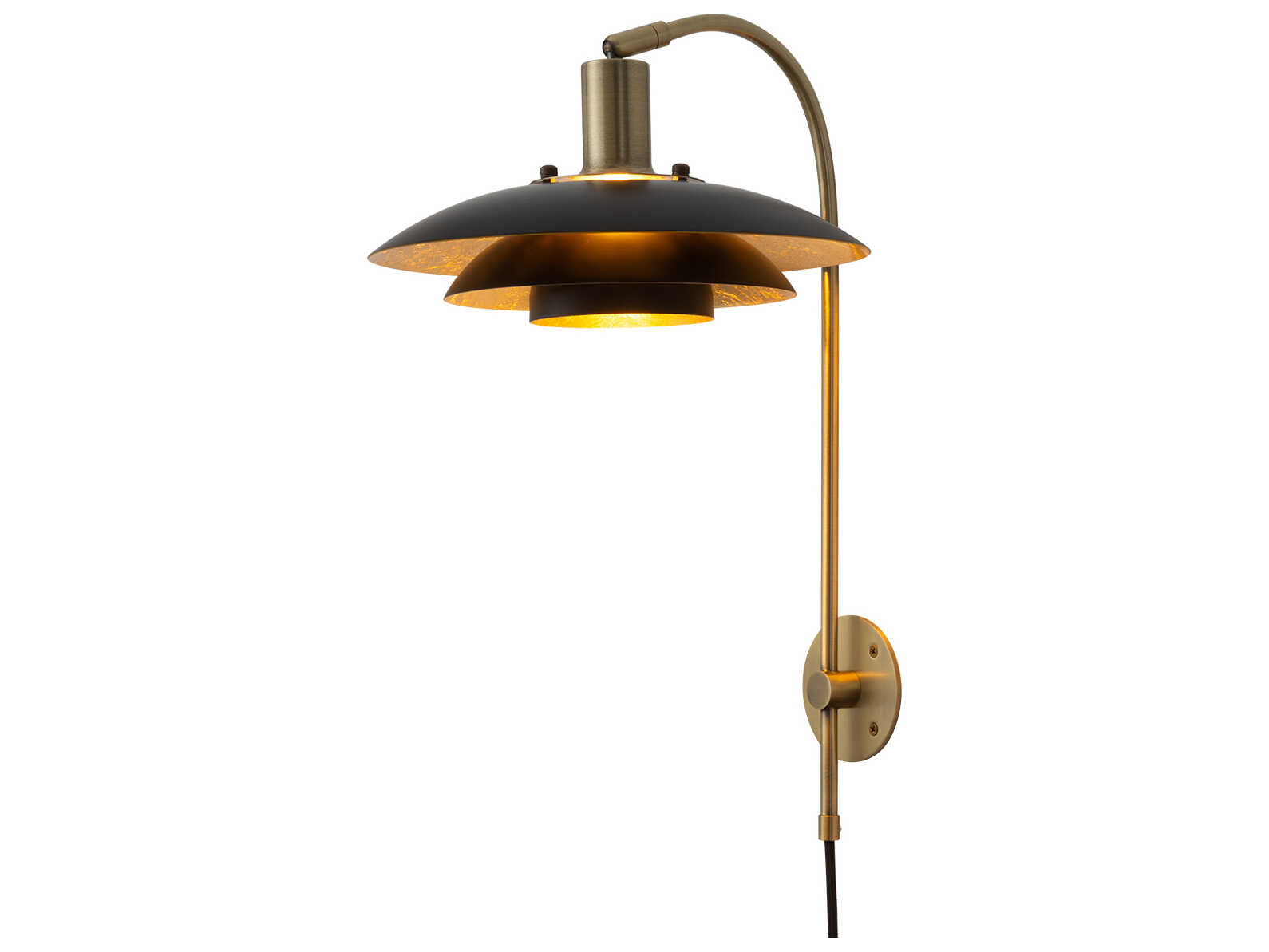 Nova Rancho Mirage 1-Light Matte Black Weathered Brass Wall Sconce
