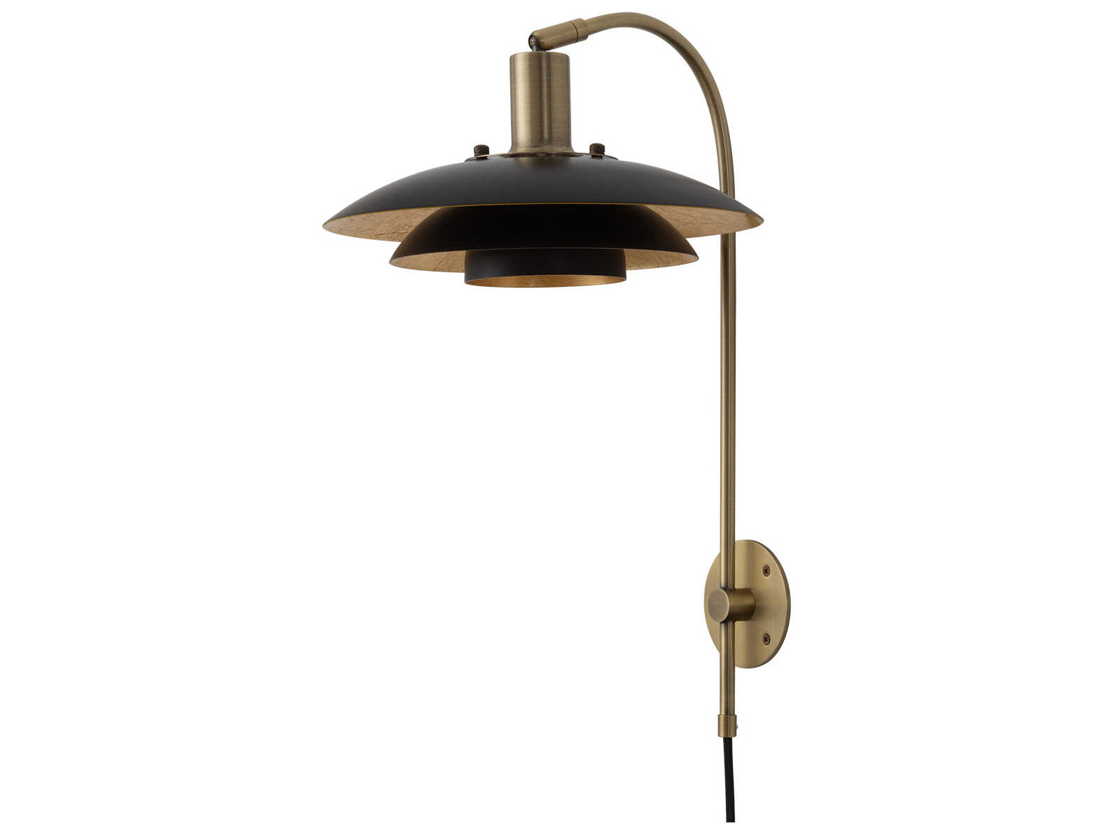 Nova Rancho Mirage 1-Light Matte Black Weathered Brass Wall Sconce