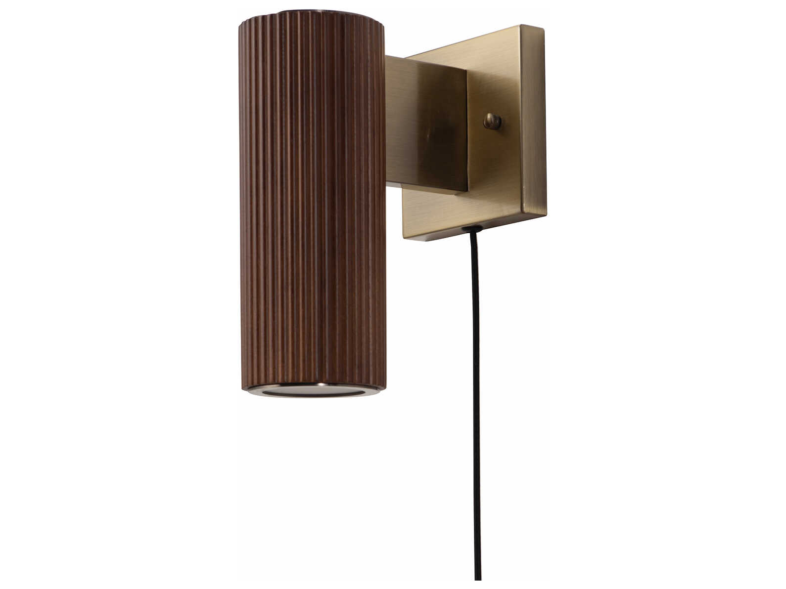 Nova Tambo 1-Light Dark Walnut Weathered Brass Brown Wall Sconce