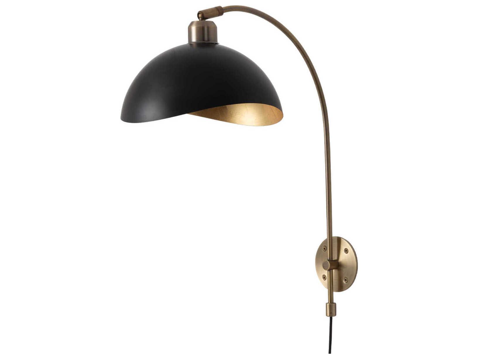 Nova Luna Bella 1-Light Black Weathered Brass Wall Sconce
