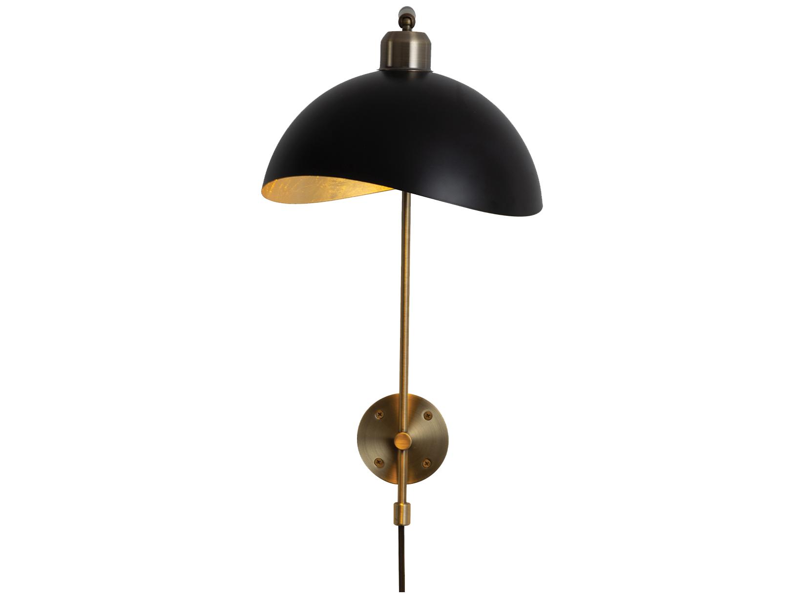Nova Luna Bella 1-Light Black Weathered Brass Wall Sconce