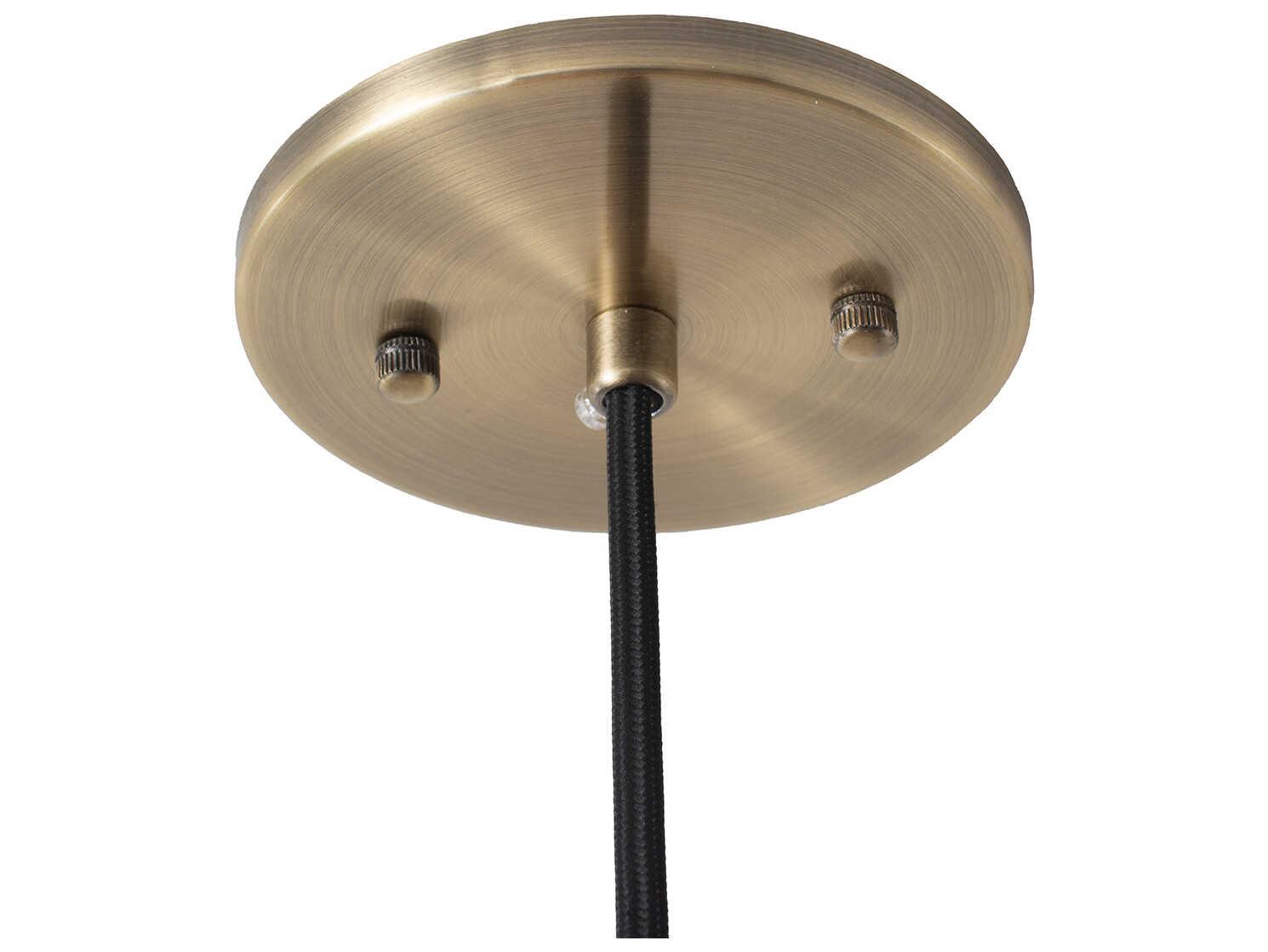 Nova Tambo 1-Light Dark Walnut Weathered Brass Brown Drum Mini Pendant