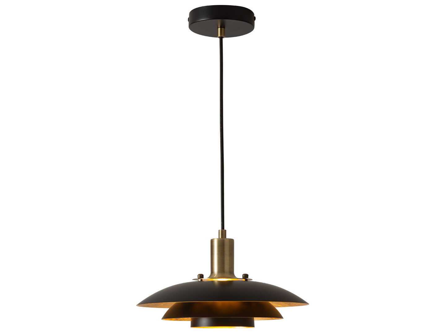 Nova Rancho Mirage 1-Light Matte Black Weathered Brass Pendant