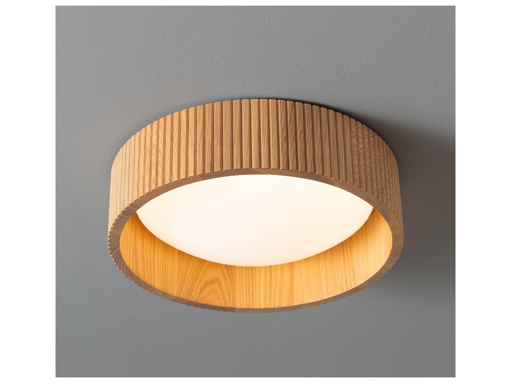 Nova Tambo 1-Light Weathered Brass Drum Flush Mount