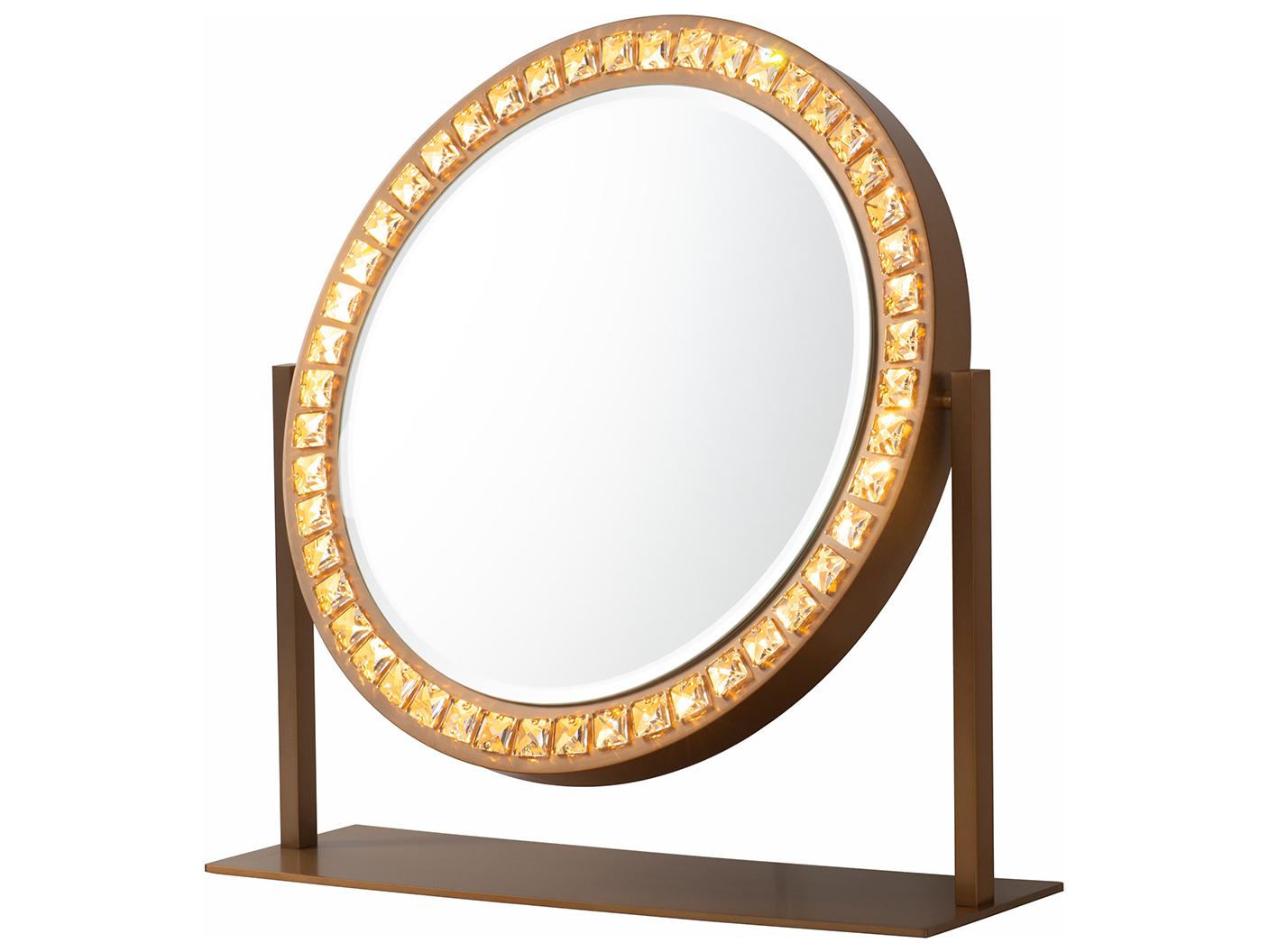 Nova Marilyn Weathered Brass Dresser Mirror Round