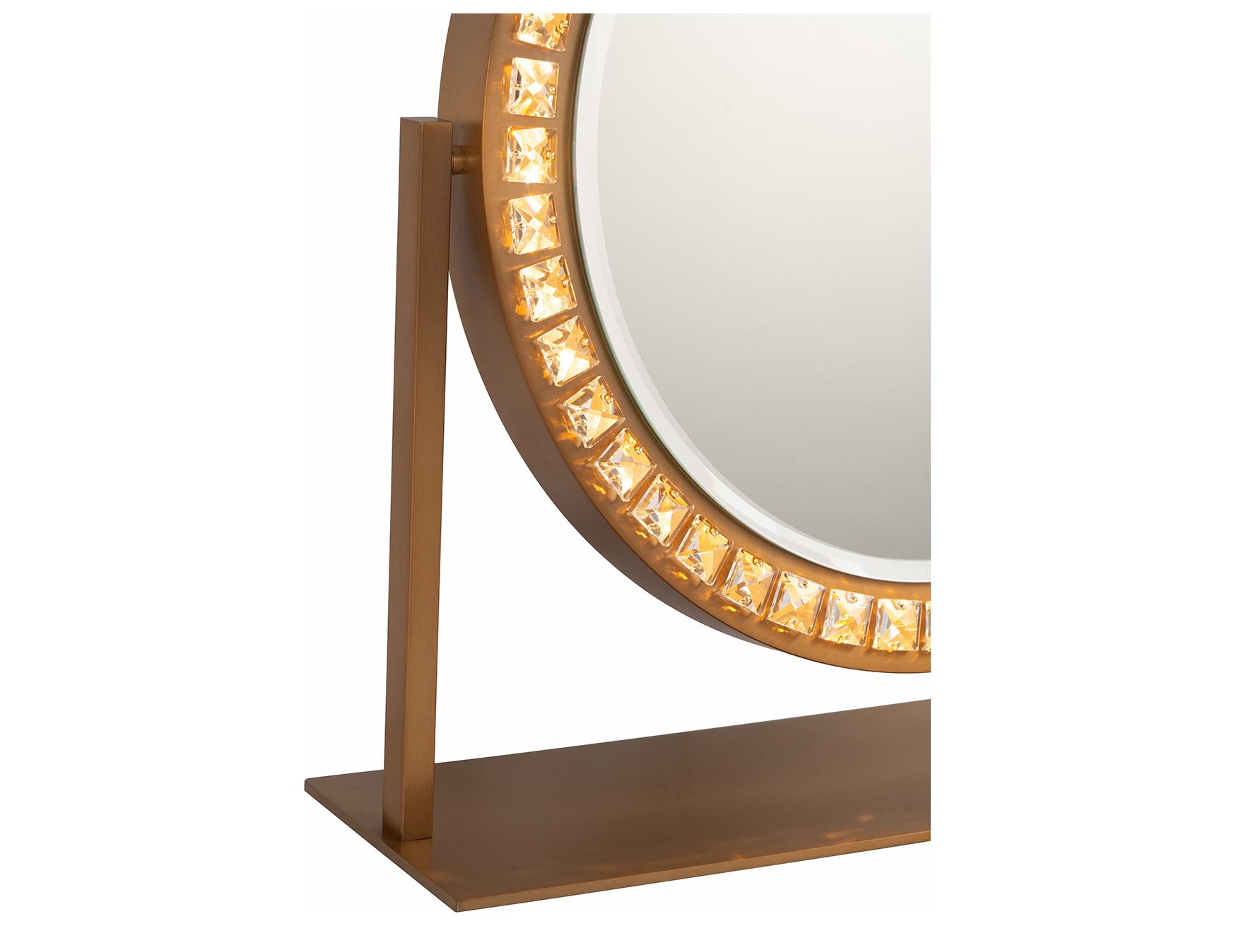 Nova Marilyn Weathered Brass Dresser Mirror Round