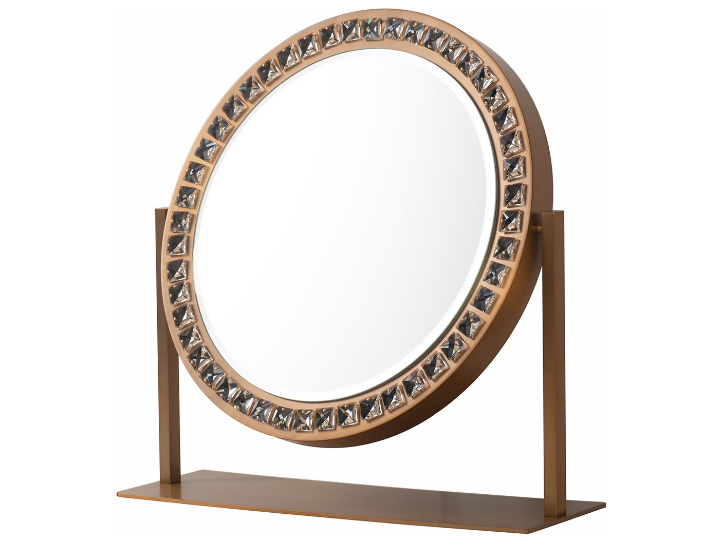 Nova Marilyn Weathered Brass Dresser Mirror Round