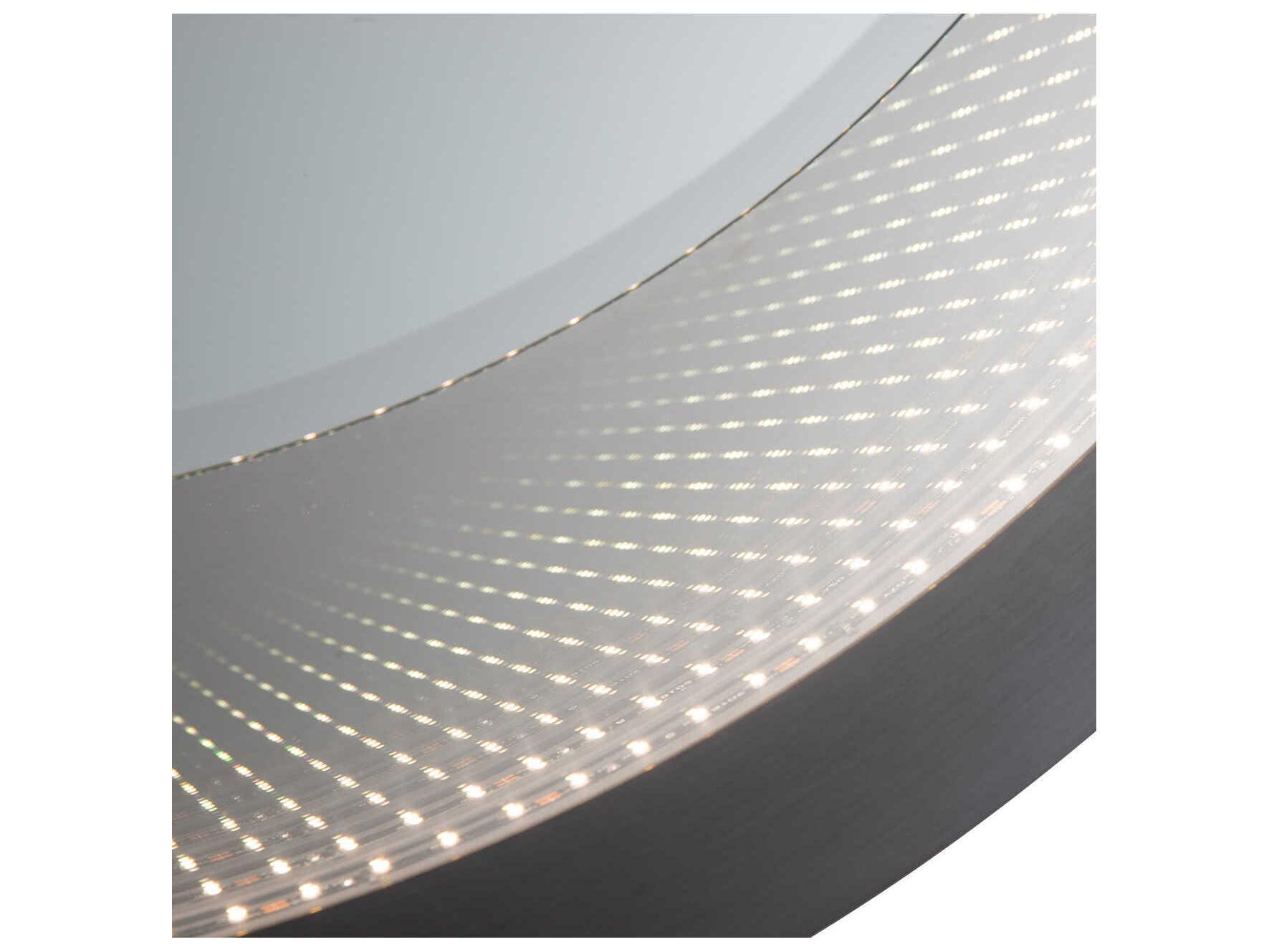 Nova Starfall Gunmetal Vanishing Infinity LED Round Wall Mirror
