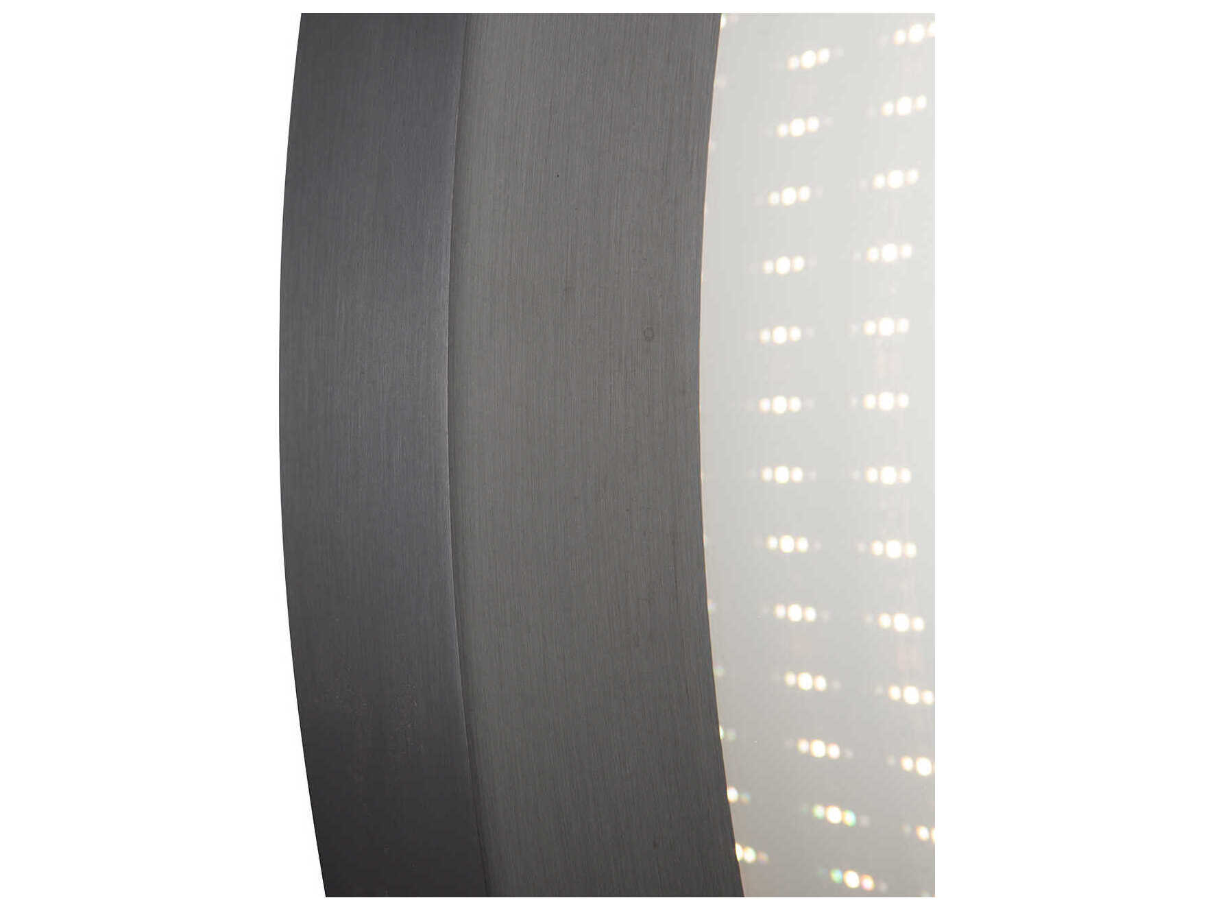 Nova Starfall Gunmetal Vanishing Infinity LED Round Wall Mirror