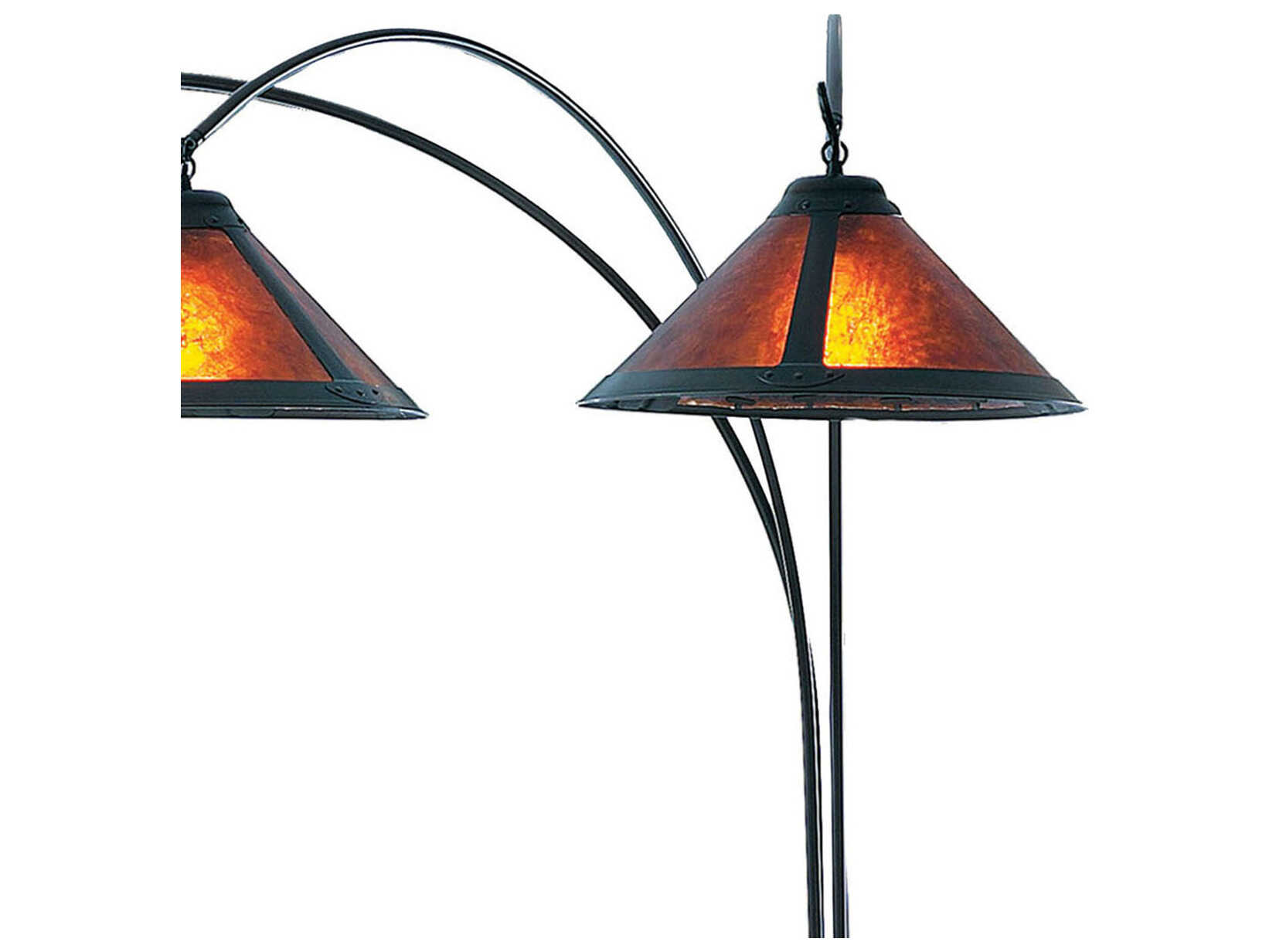 Nova Mica Espresso Bronze Amber Floor Lamp