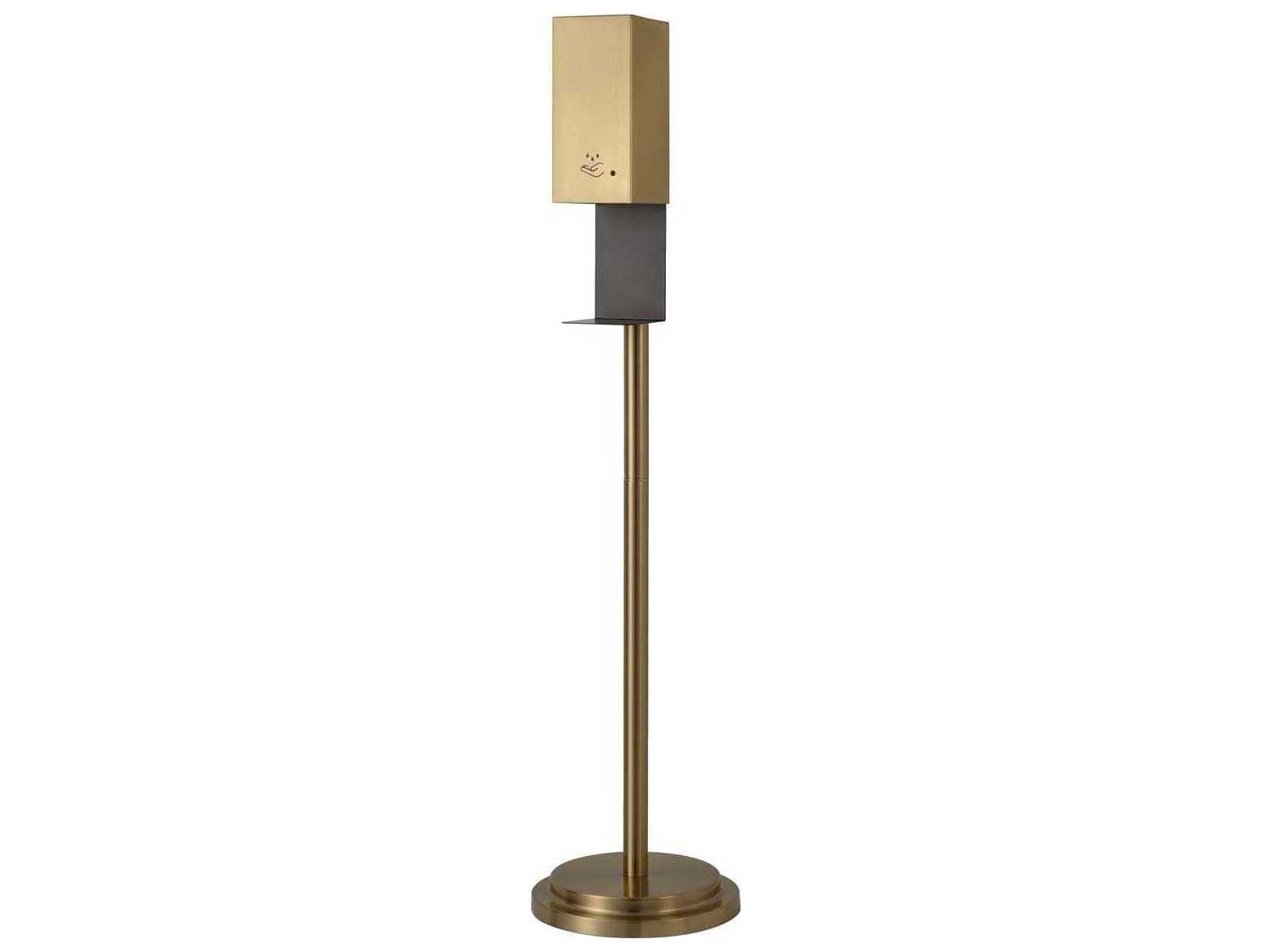 Nova Brushed Brass Floor Stand Hand Sanitizer Dispenser