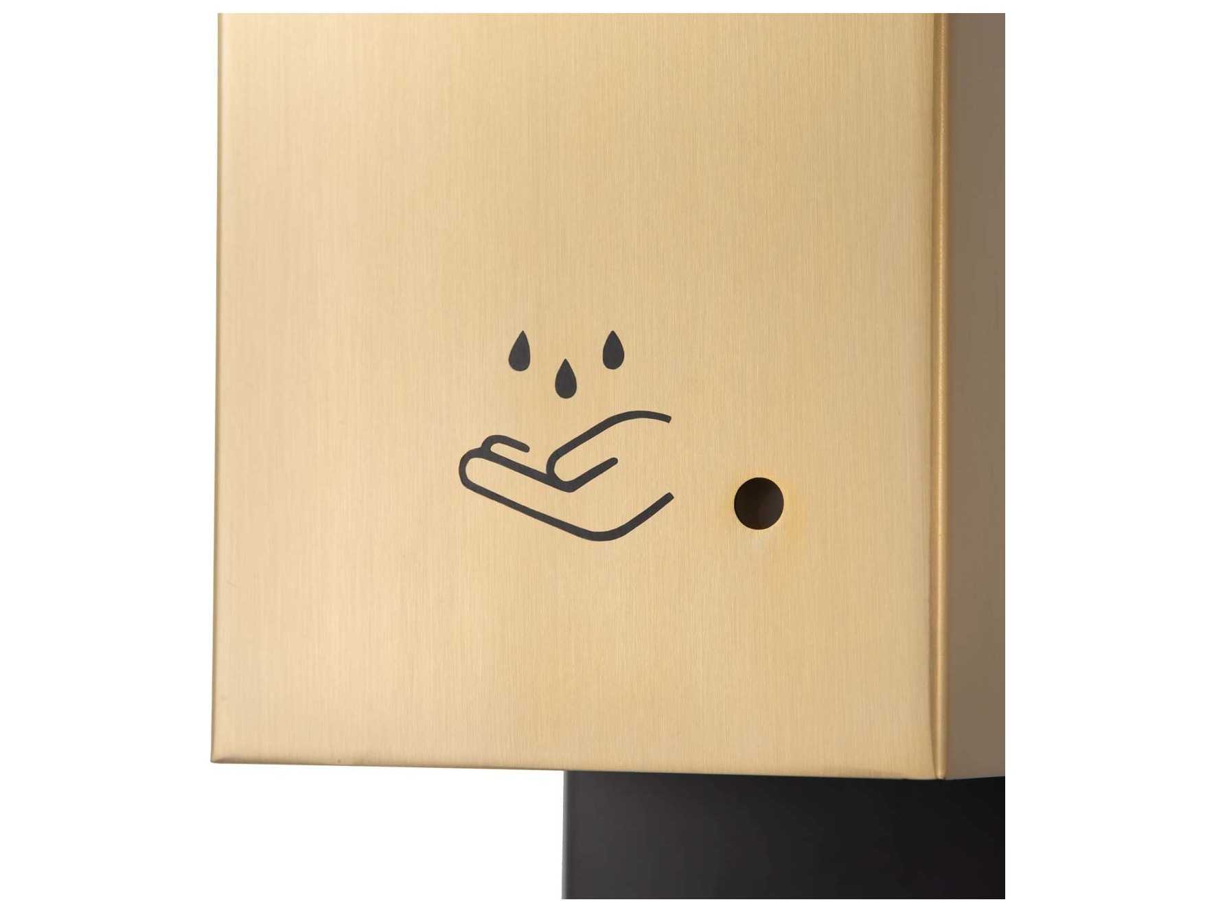 Nova Brushed Brass Wall Mount Hand Sanitizer Dispenser