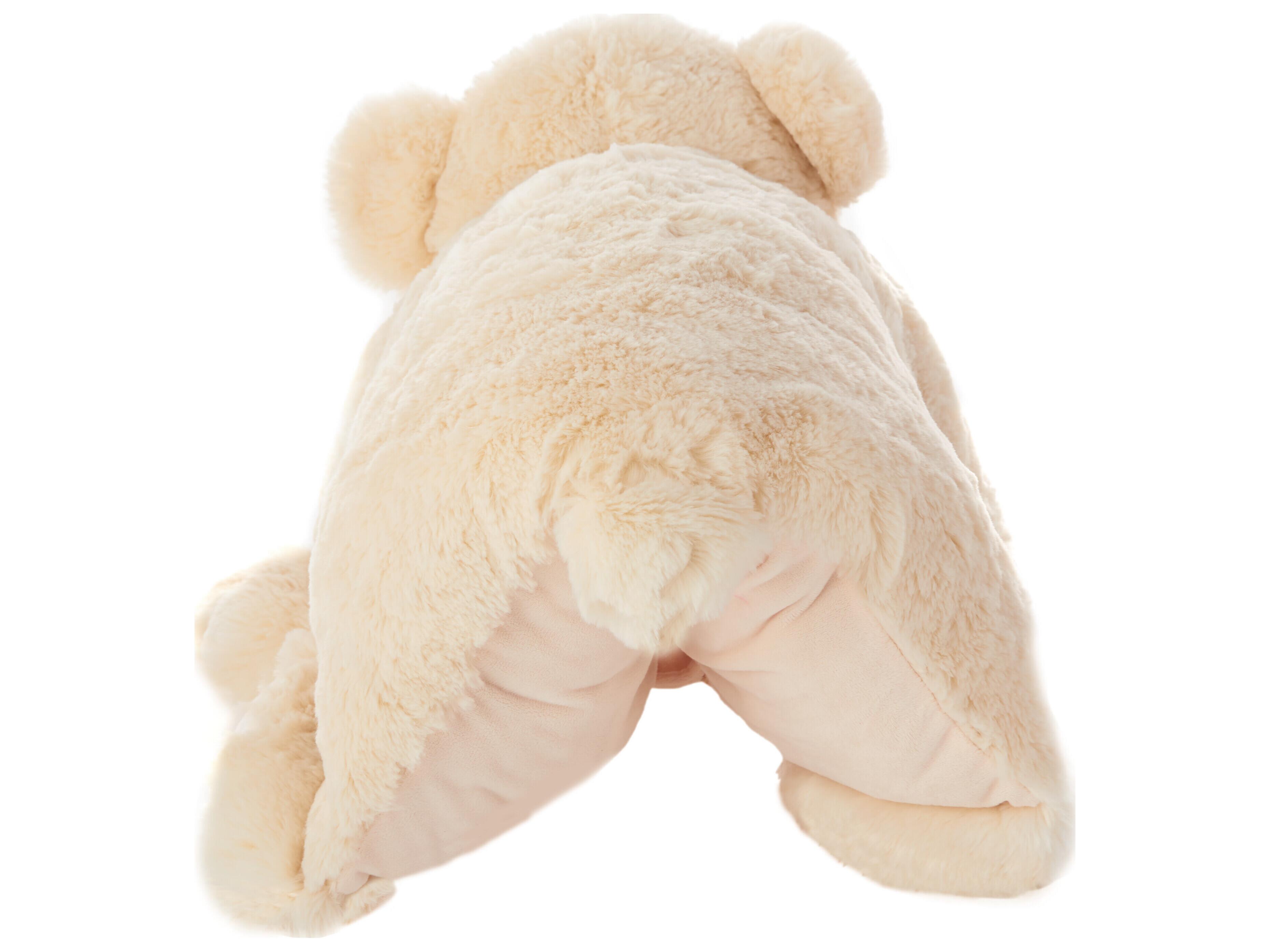 Nourison Mina Victory Plush Lines Stuffed Bear Pillow