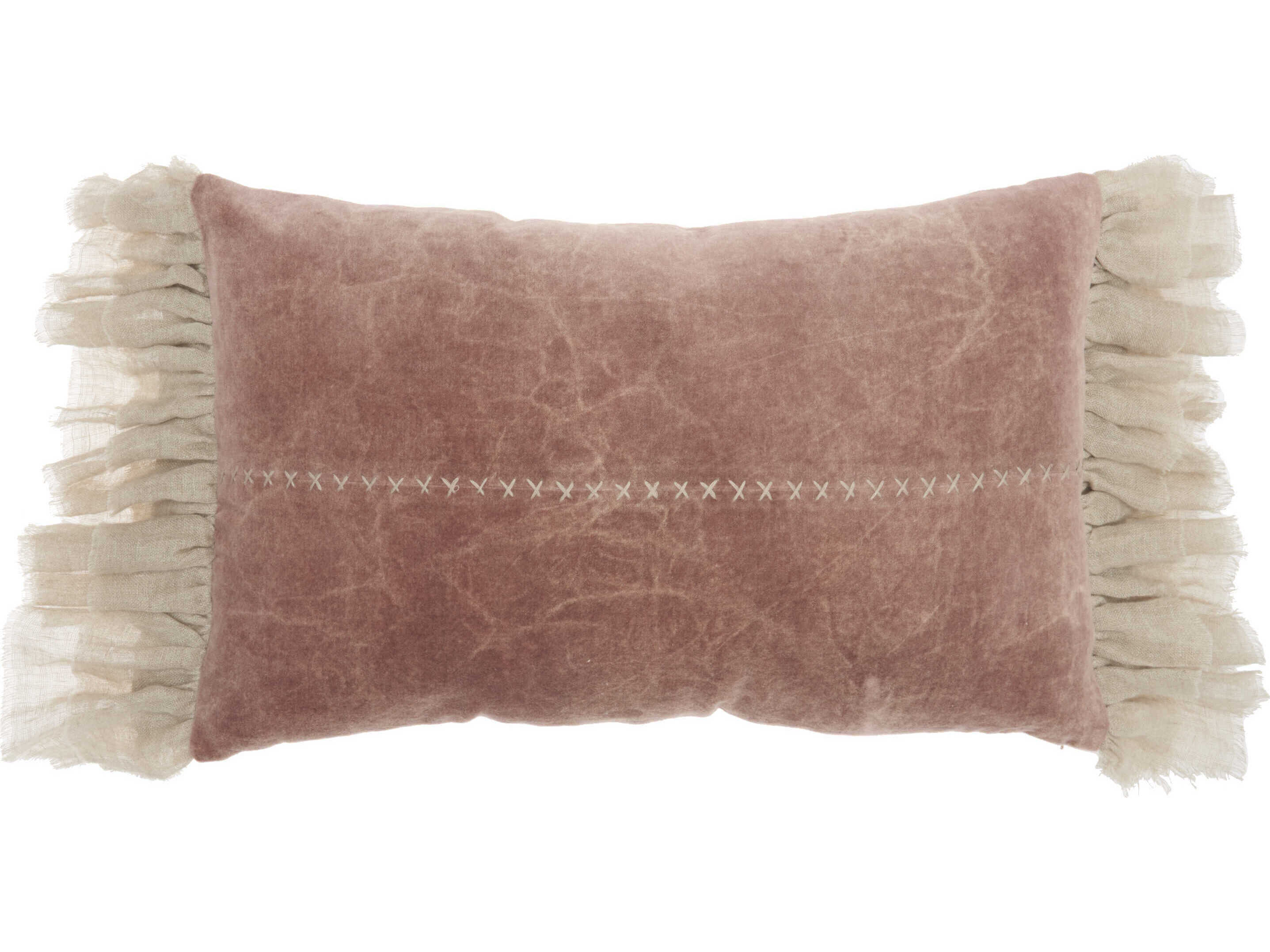 Nourison Mina Victory Sofia 14" x 22" Blush Pillow