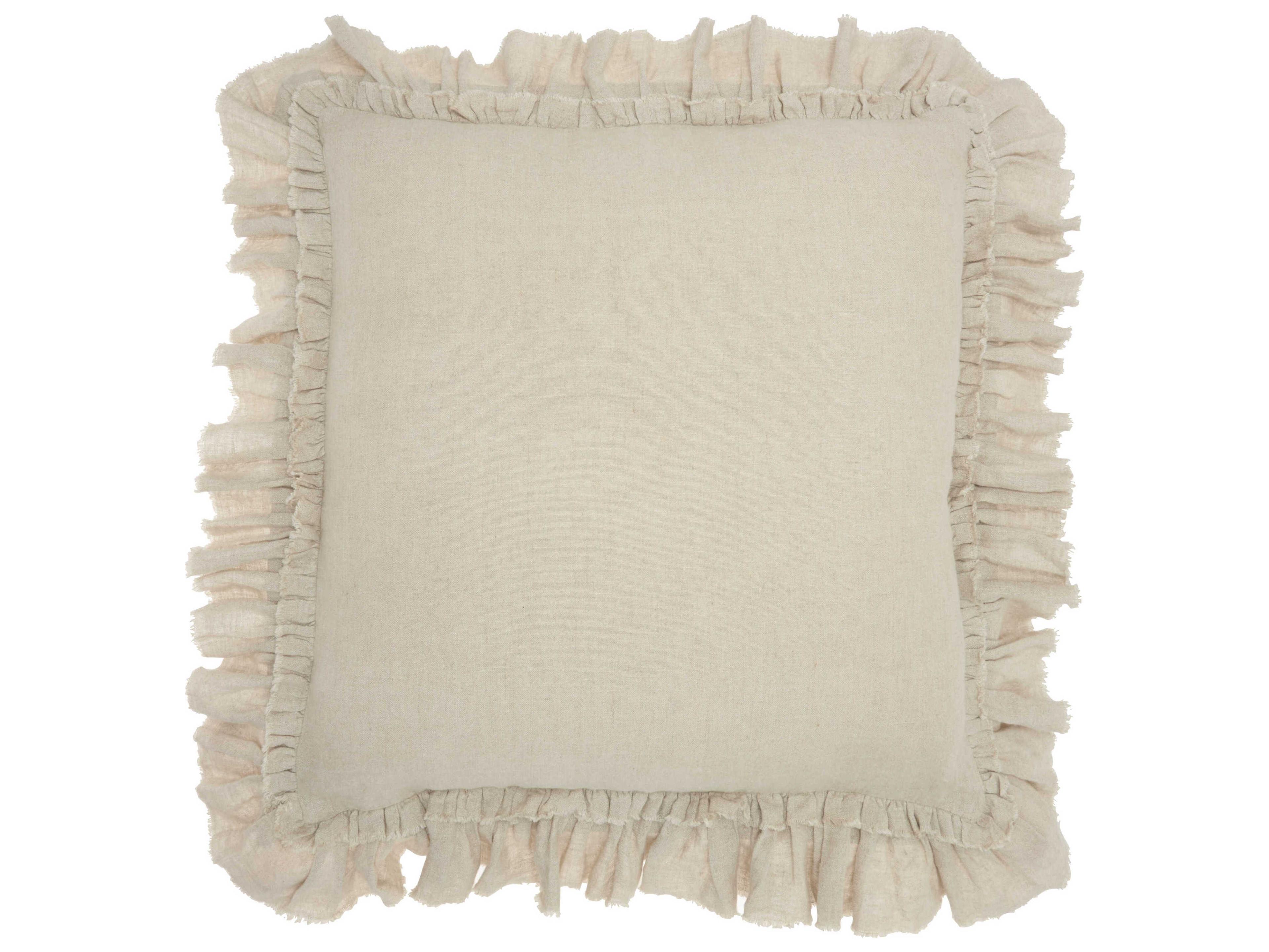 Nourison Mina Victory Sofia 24" x 24" Natural Pillow